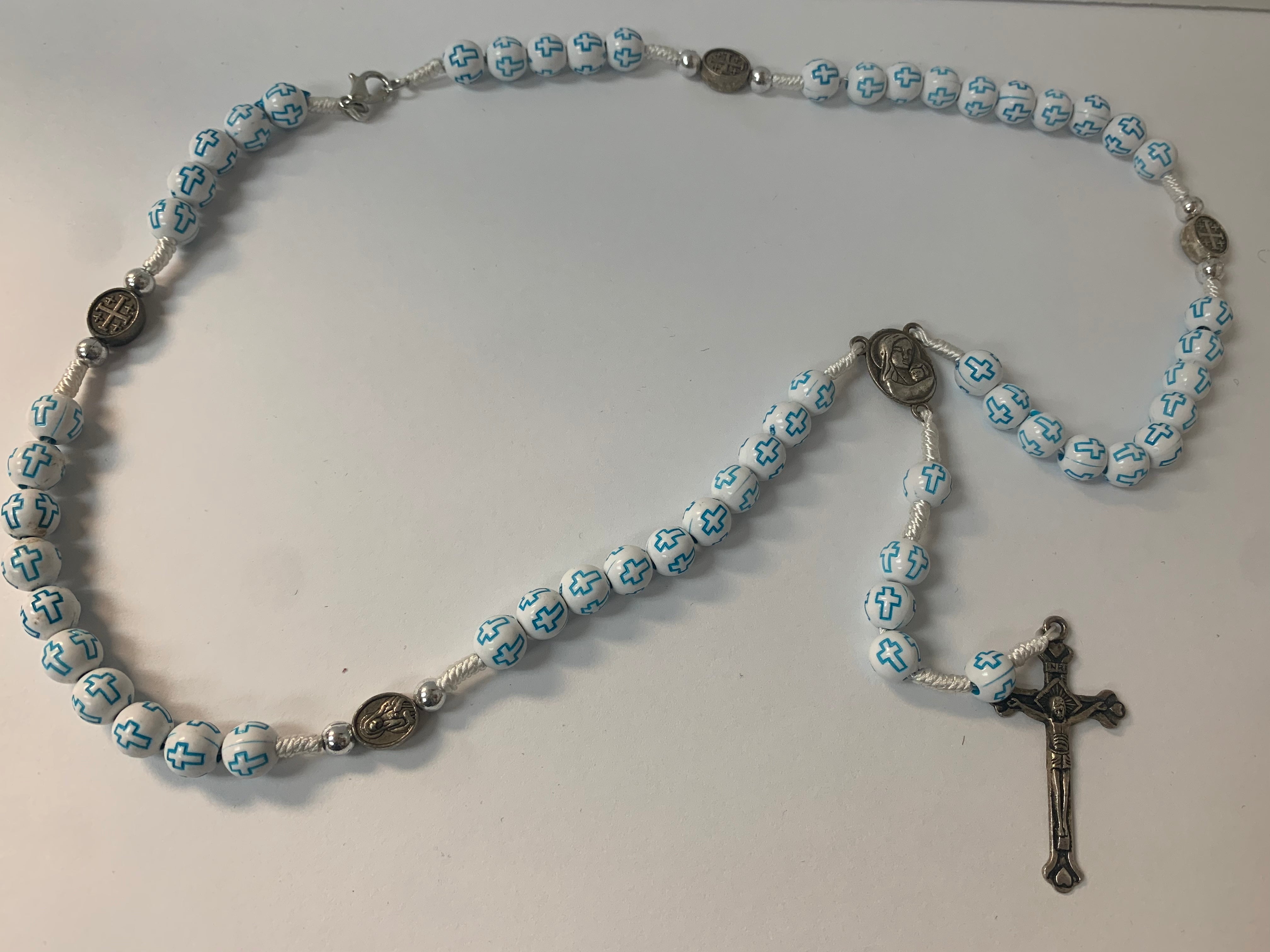 Rosary with medal of Our Lady and Soil from the Holy Land