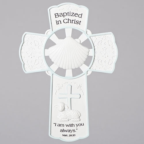 7.75"H Baptism Wall Cross