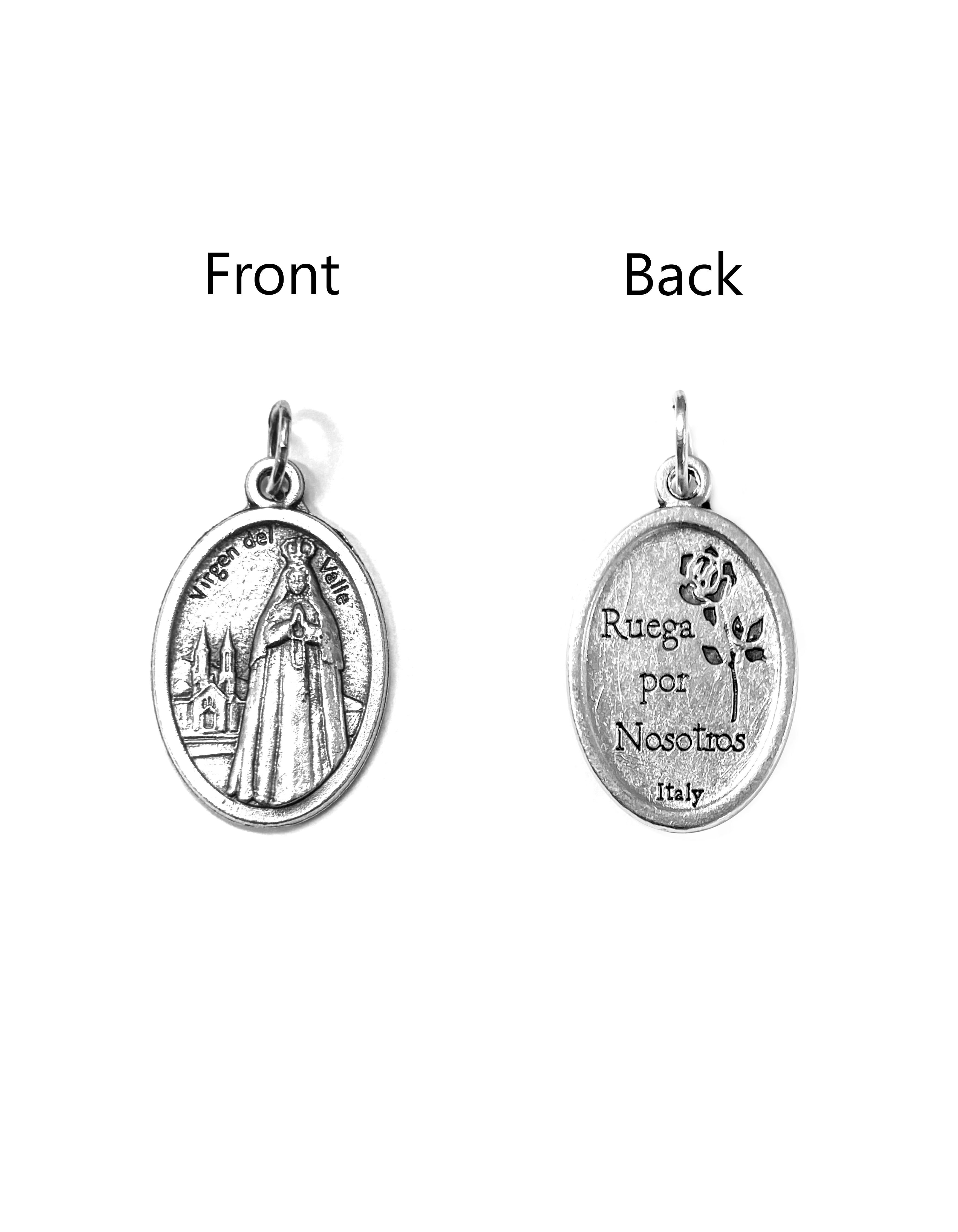 Saints Medals in oxidized silver made in Italy 1.0" x 0.7"