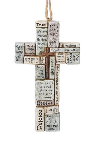 4.25"H Crossword Ornament