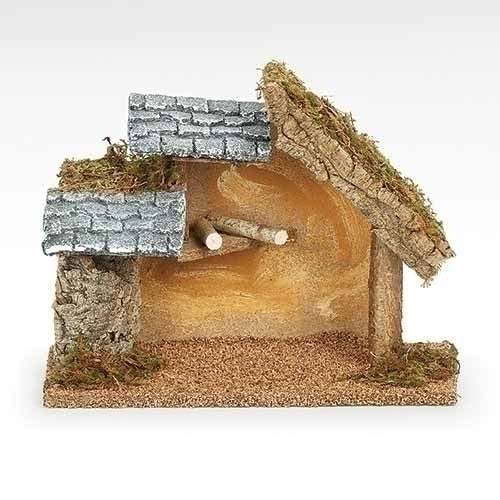 9.5"H ITALIAN STABLE FOR 5" SCALE NATIVITY FIGURES