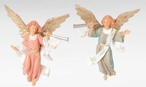 5"  2 Pc Angels Trumpeting Nativity Figures