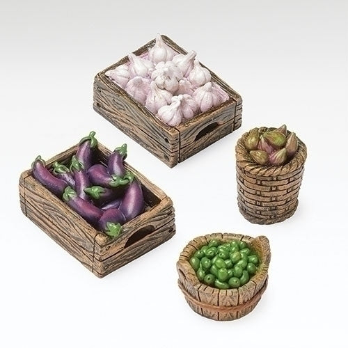 Fontanini 4PC Set Baskets & Crates for 5" Scale Nativity Figures