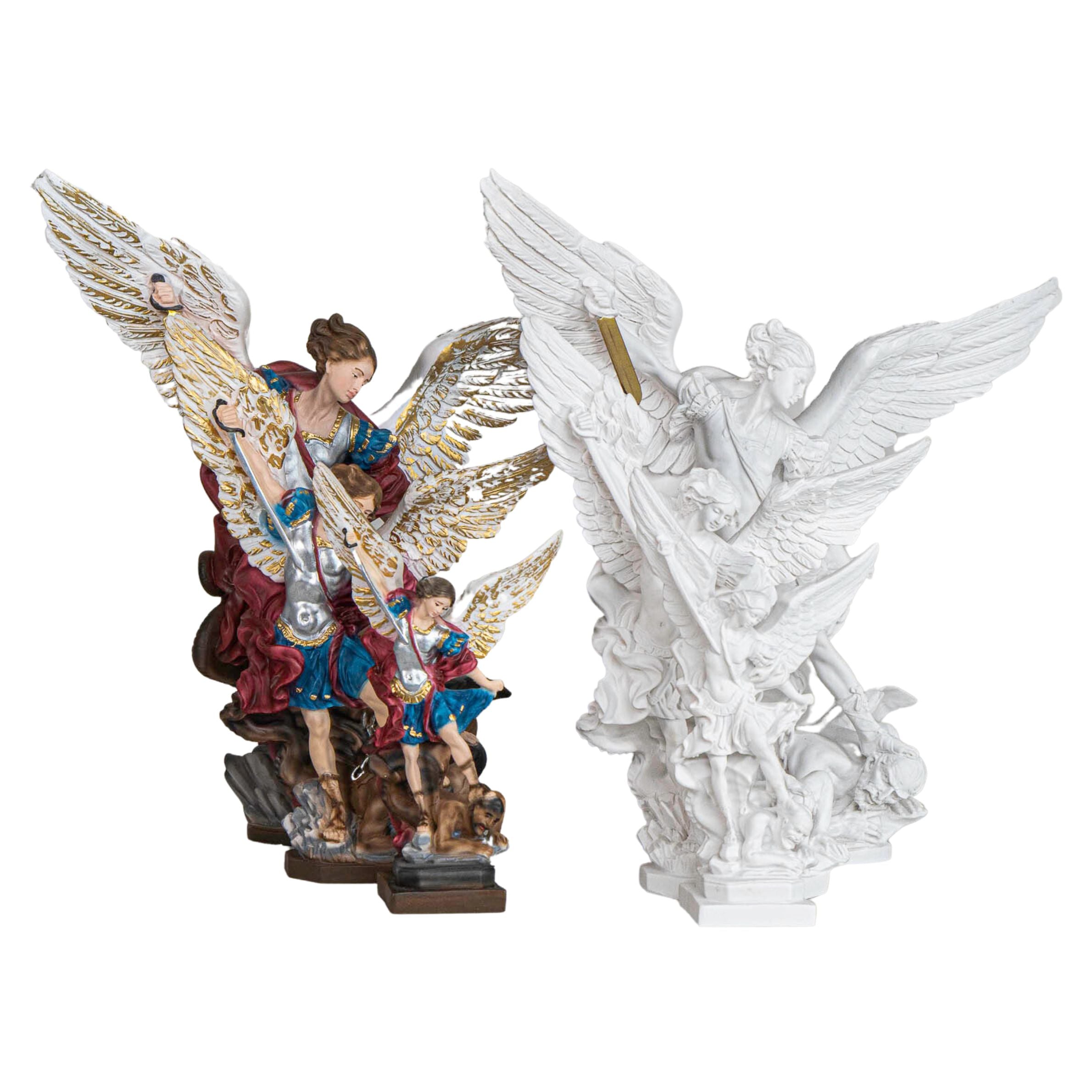 The Faith Gift Shop Saint Michael The Archangel statue - Hand Painted in  Italy - Our Tuscany Collection - Estatua de San Miguel Arcangel