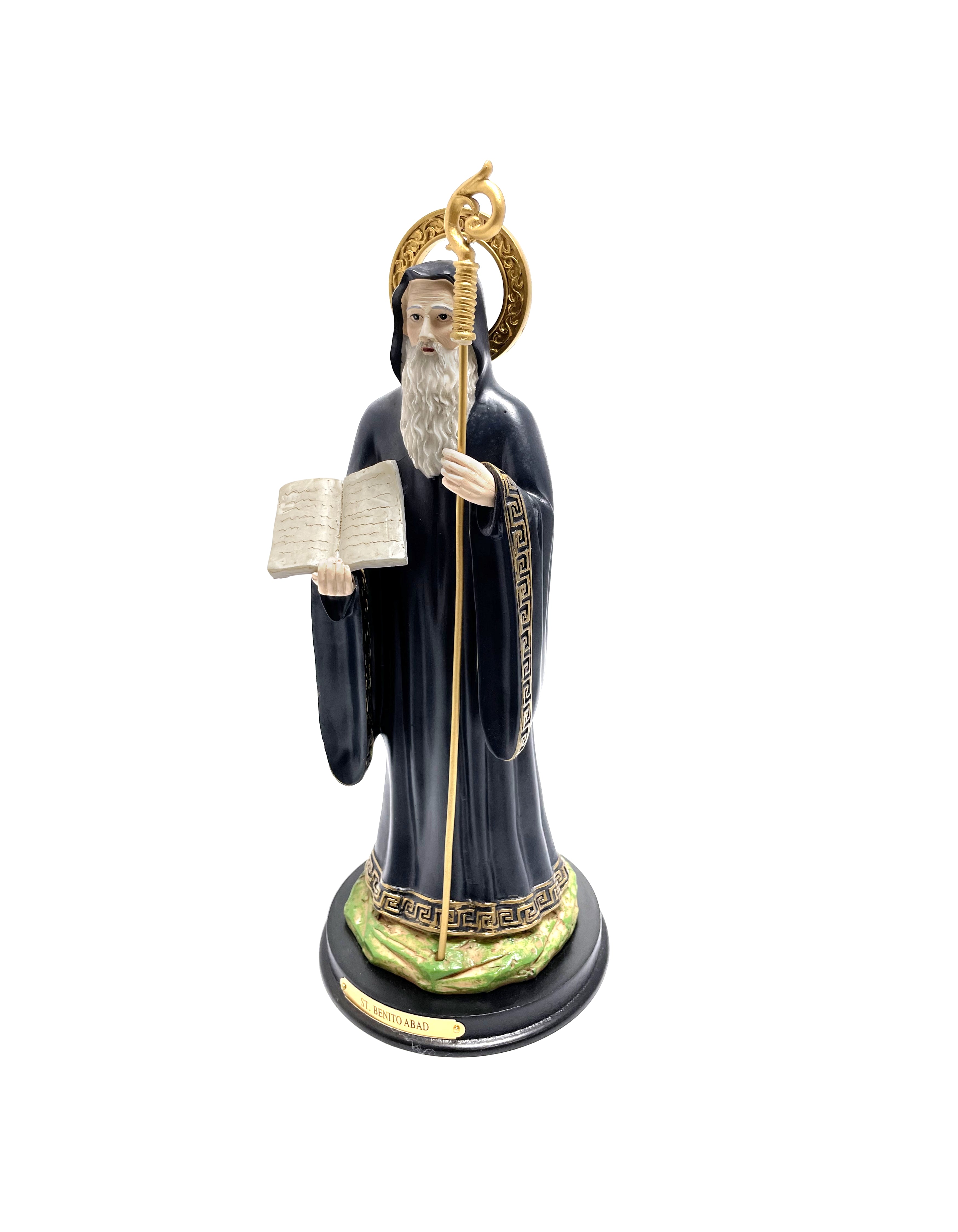 Religious statue of Saint Benedict 12" height