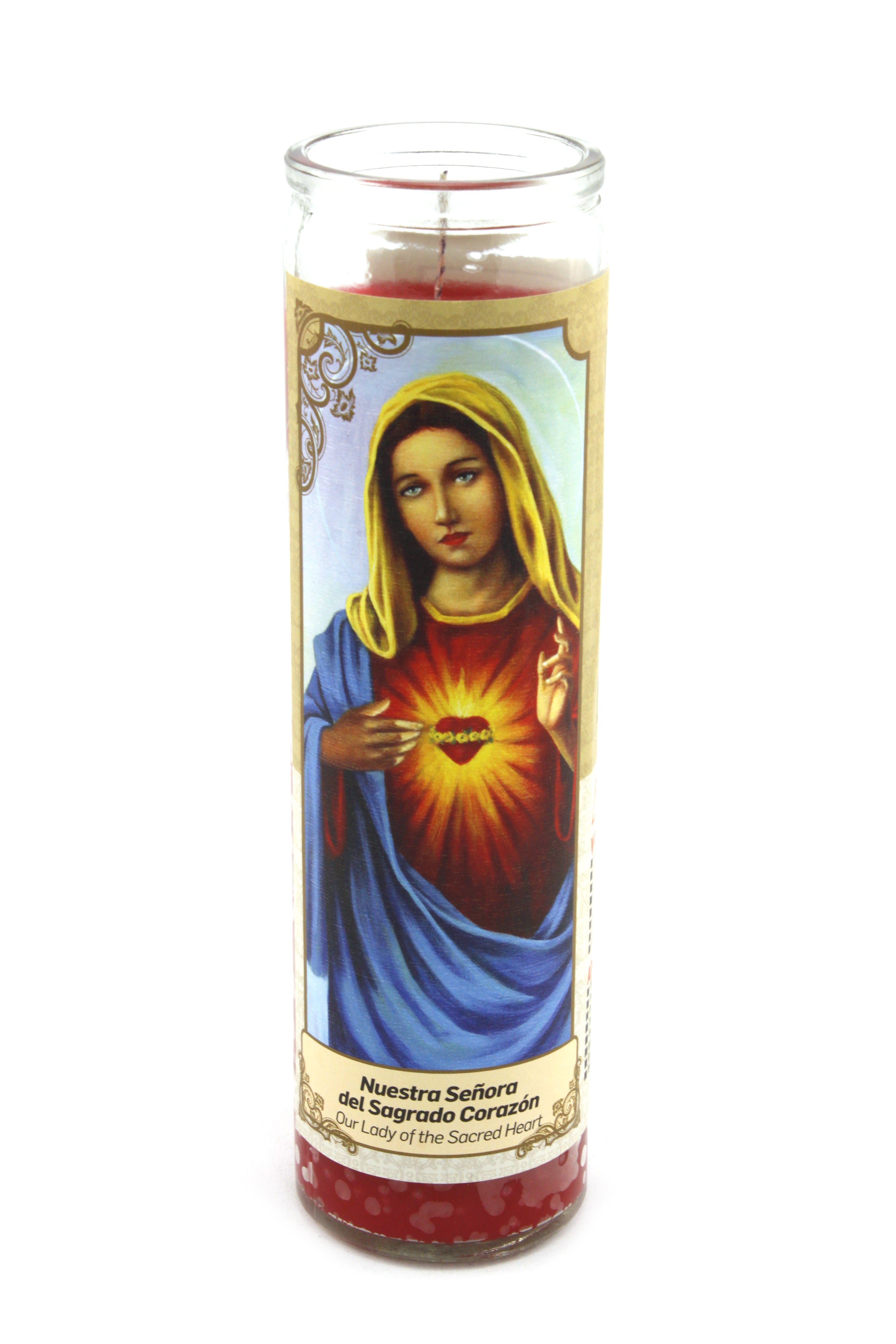 Candles Sacred Heart of Mary - Sagrado Corazon de Maria