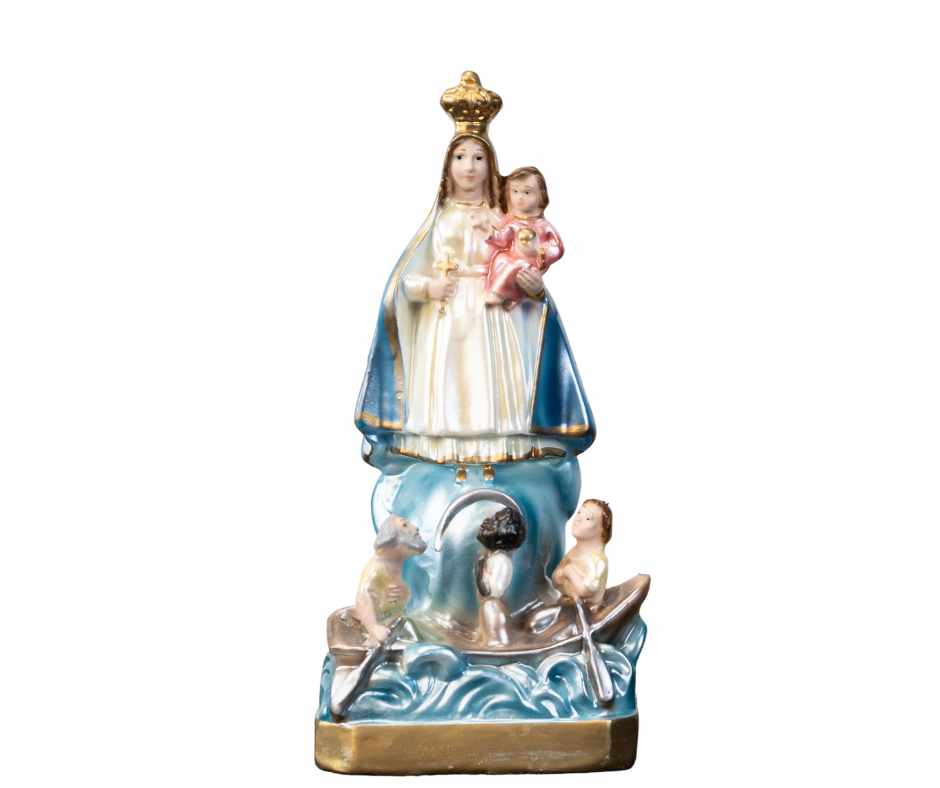 8" Pearl Our Lady of Charity- Hand Painted in Italy - Our Tuscany Collection
