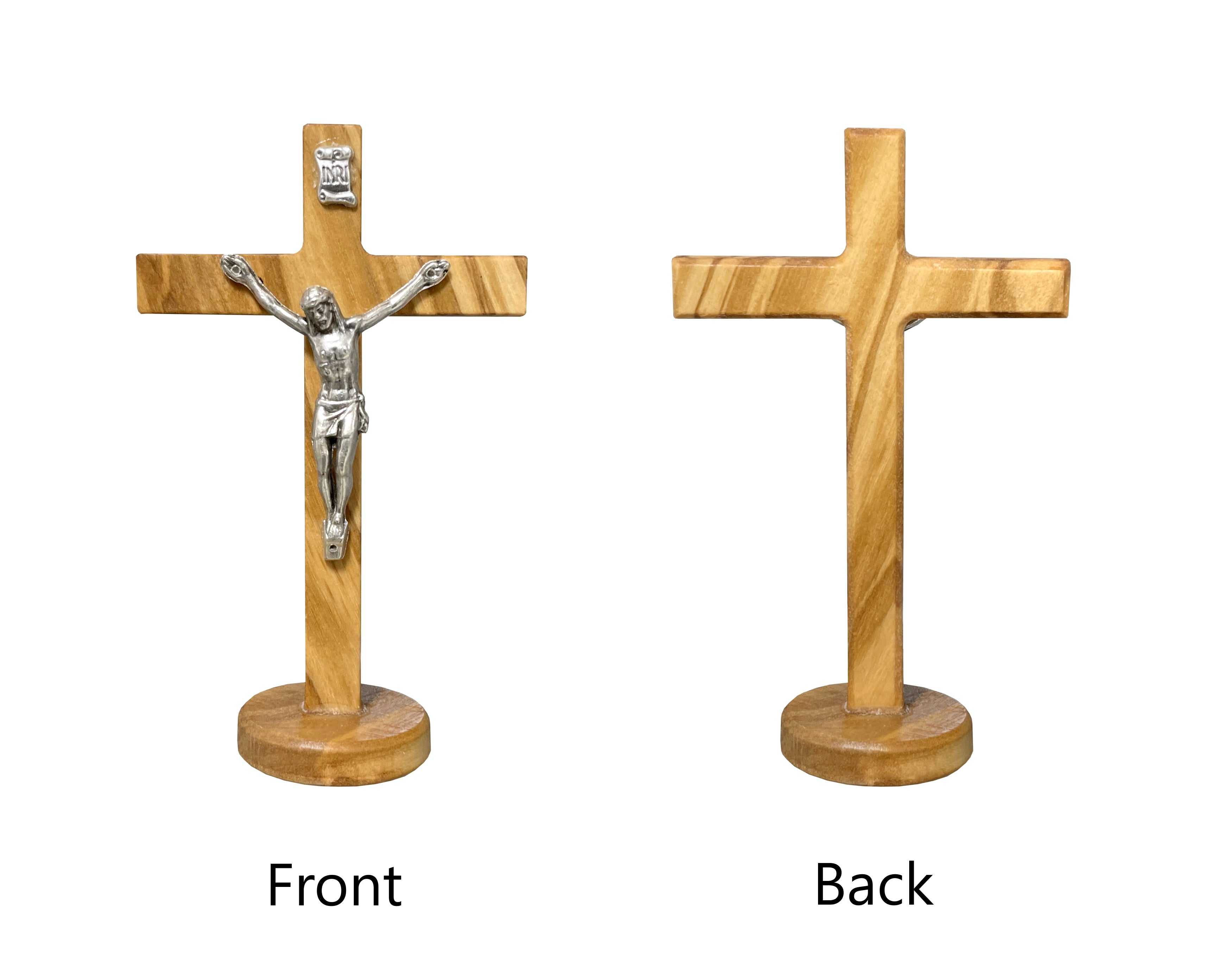 Small Wooden Cross with Base 4"