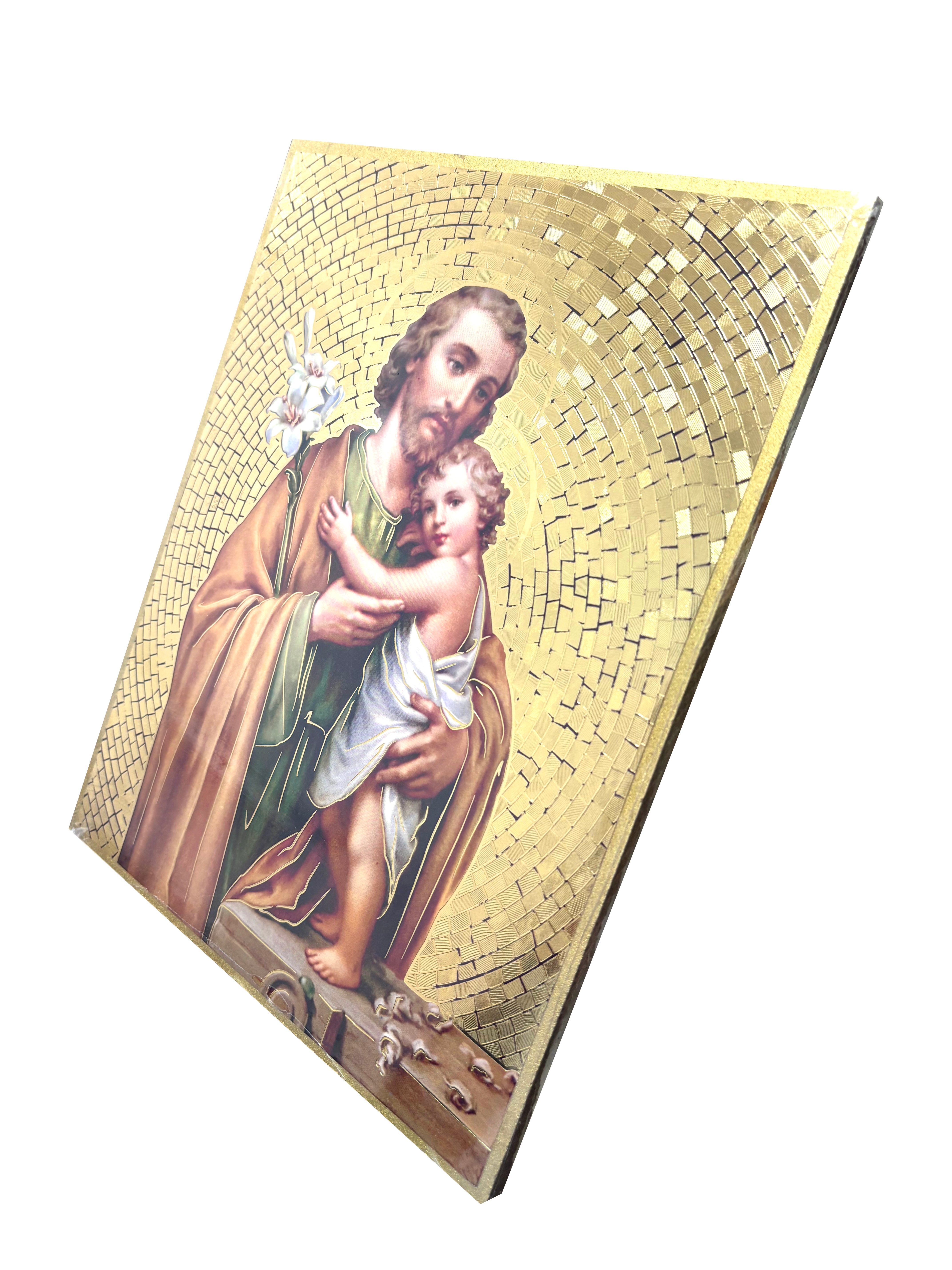 Religious wall art gilded on wood