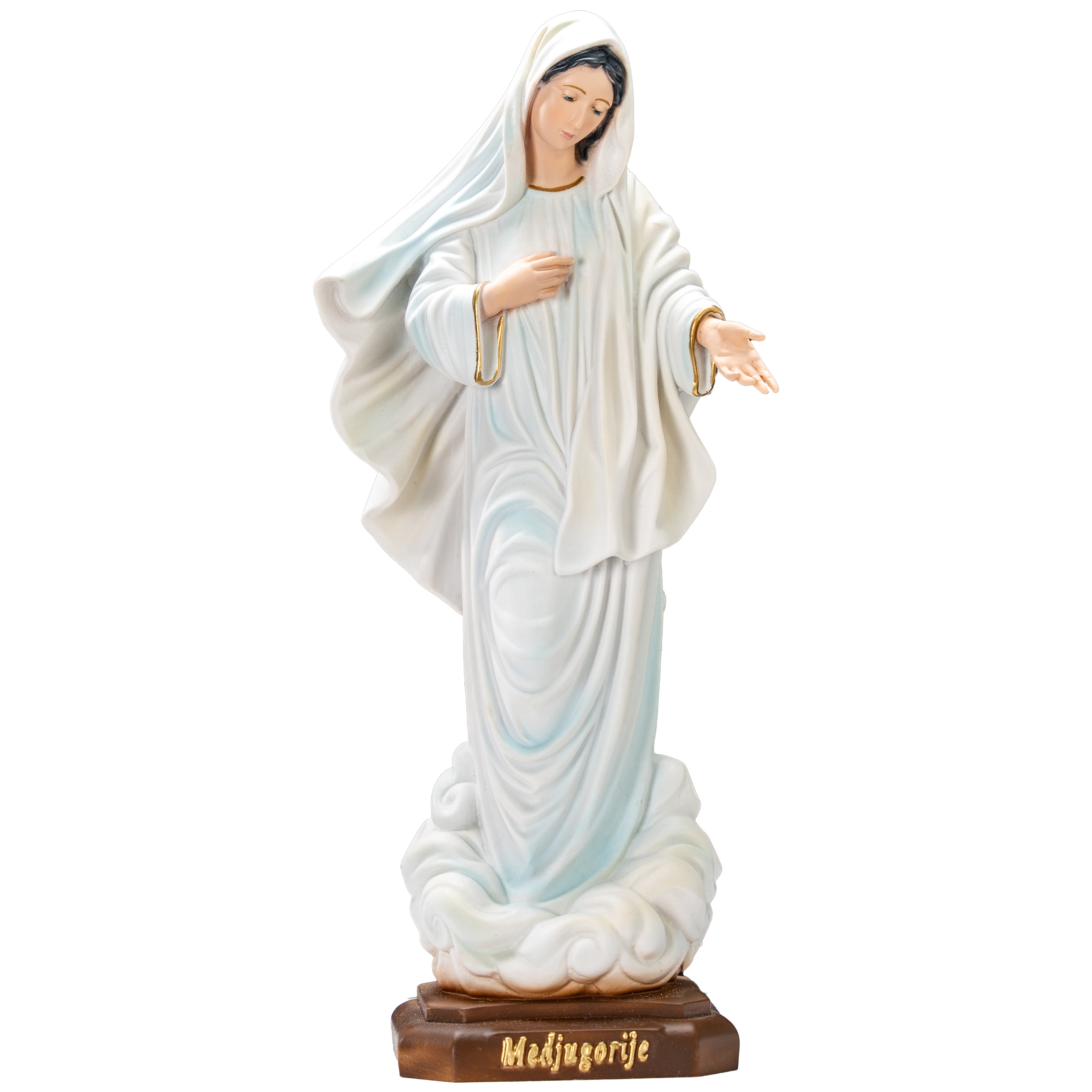 Our Lady of Medjugorje All White 31" - Made in Italy - Our Tuscany Collection -  Virgen de Medjugorje Blanca