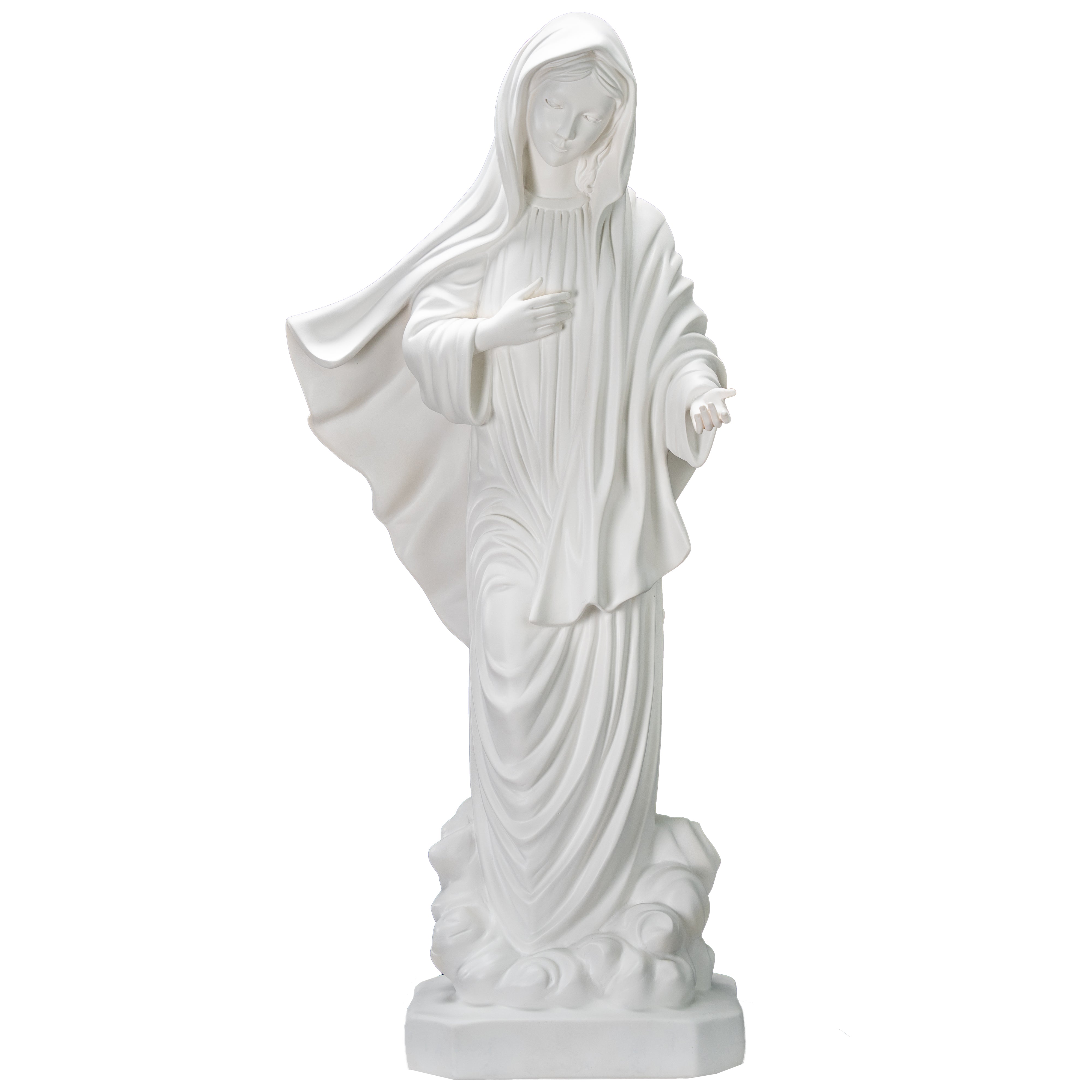 Our Lady of Medjugorje All White 31" - Made in Italy - Our Tuscany Collection -  Virgen de Medjugorje Blanca