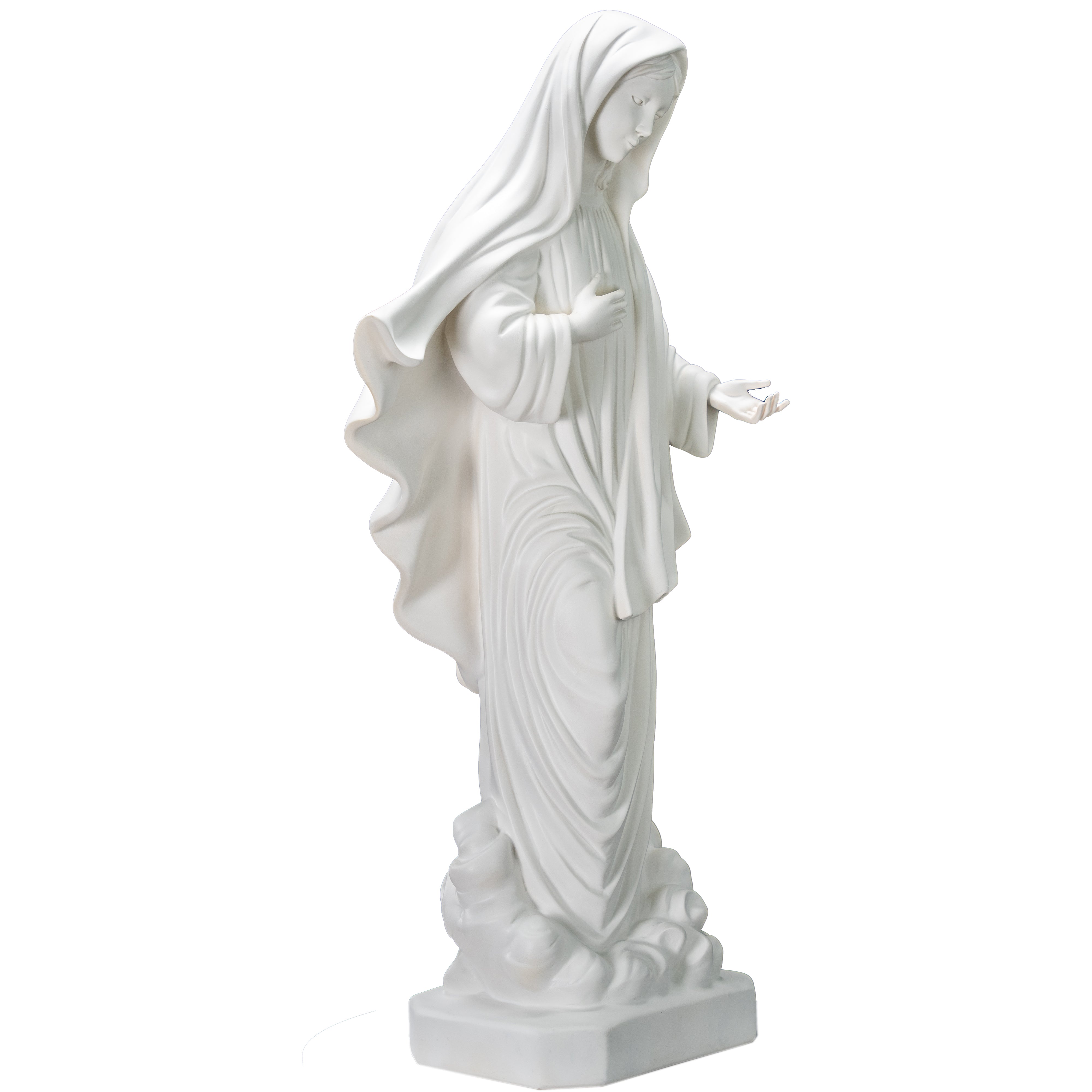 Our Lady of Medjugorje All White 31" - Made in Italy - Our Tuscany Collection -  Virgen de Medjugorje Blanca