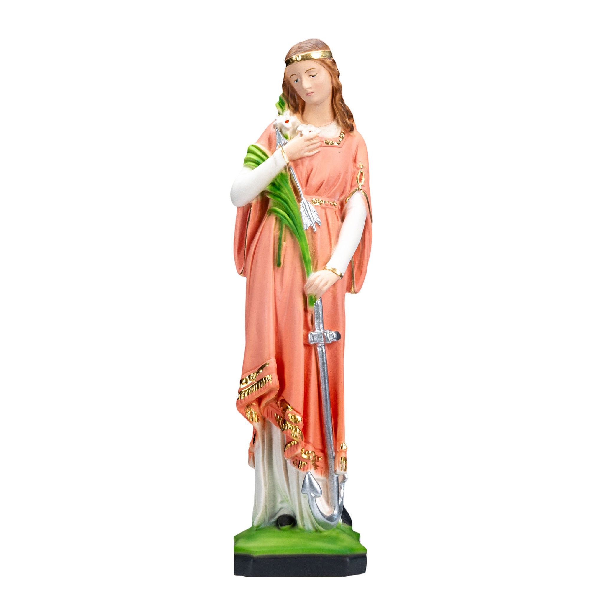 The Faith Gift Shop Saint Philomena statue - Hand Painted in Italy - Our Tuscany Collection -Estatua de San Filomena