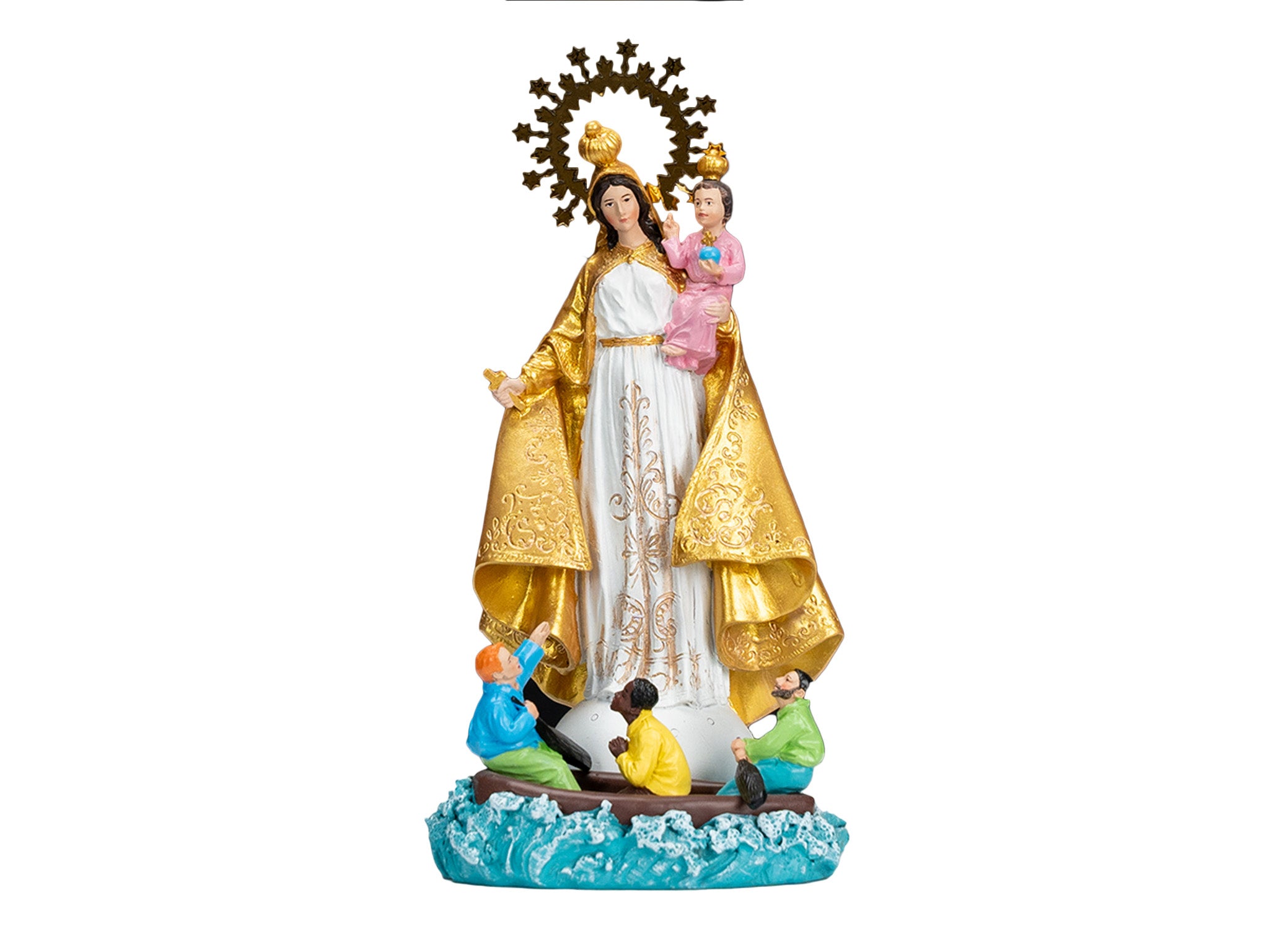 Religious statue of Virgin of Charity 8" height / Virgen de la Caridad del Cobre