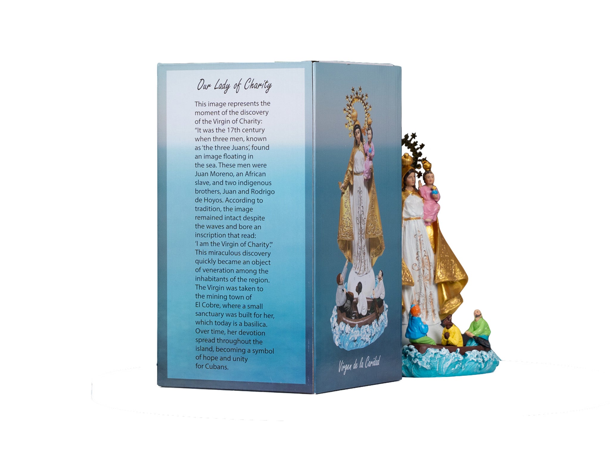 Religious statue of Virgin of Charity 8" height / Virgen de la Caridad del Cobre