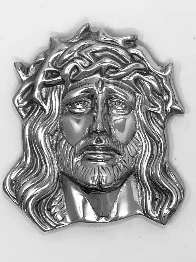 Pewter Holy Face of Jesus -  Divino Rostro De Jesús