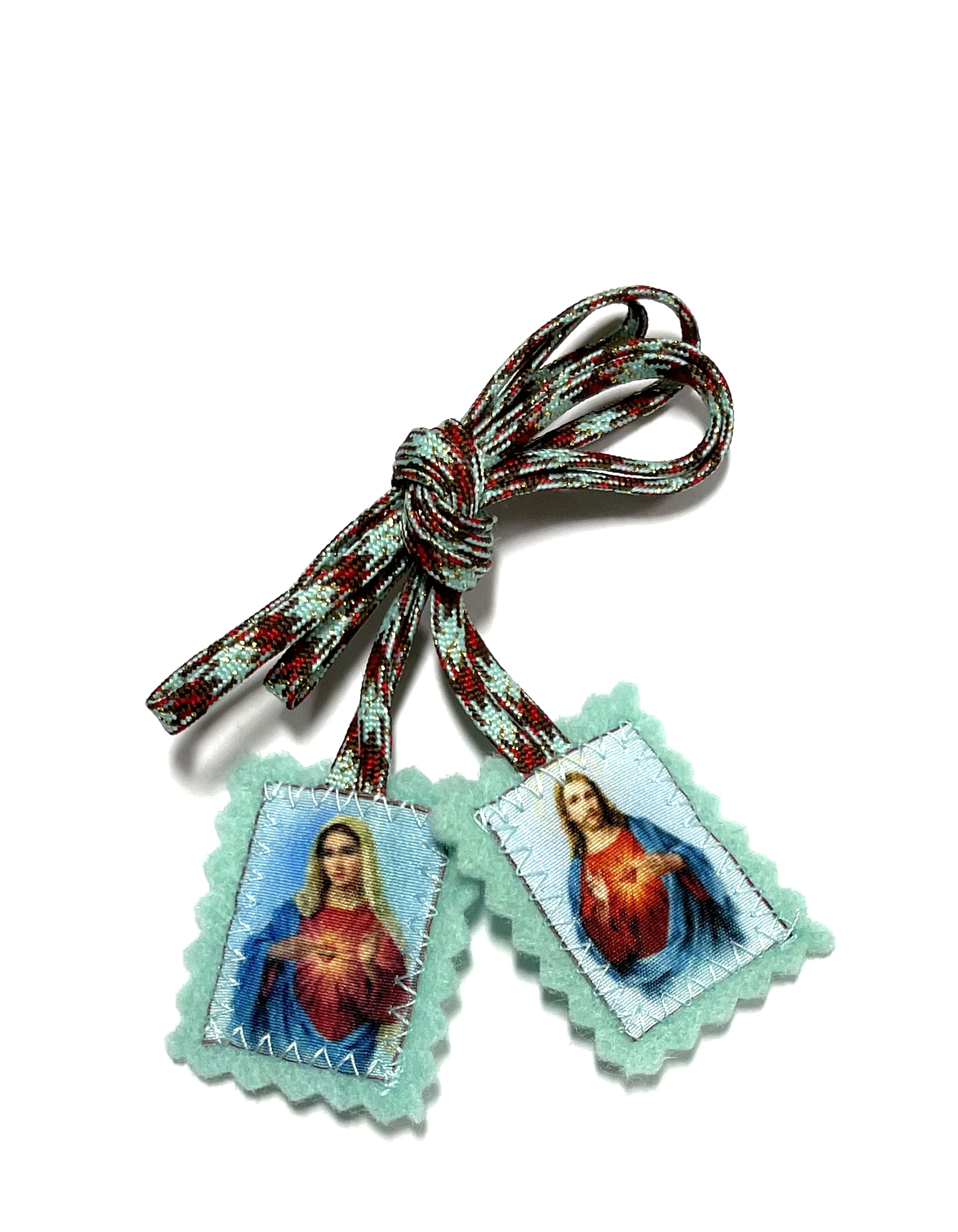 Scapular of the Sacred Heart of Jesus and Mary. Escapulario del Sagrado Corazón de Jesús y María