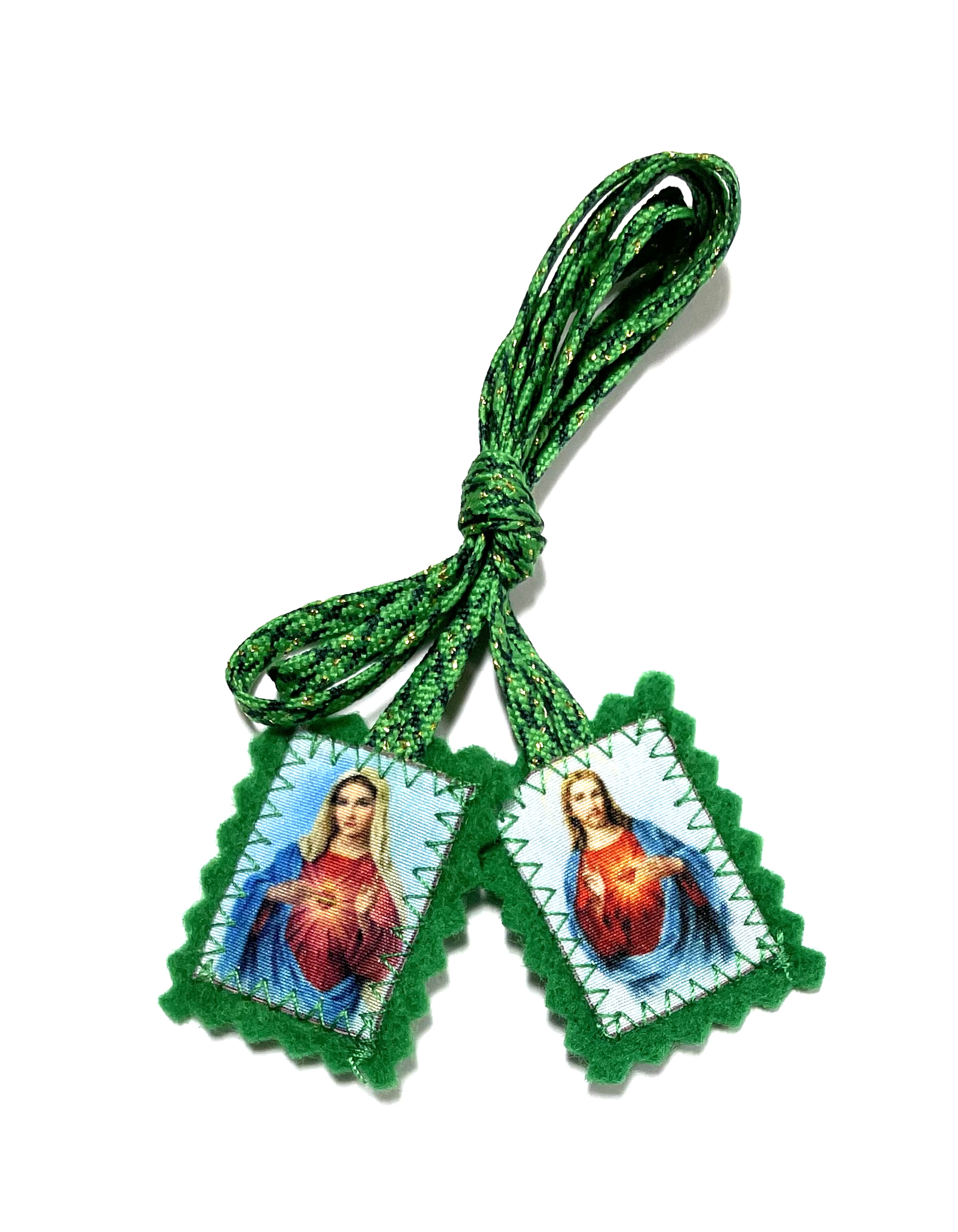 Scapular of the Sacred Heart of Jesus and Mary. Escapulario del Sagrado Corazón de Jesús y María