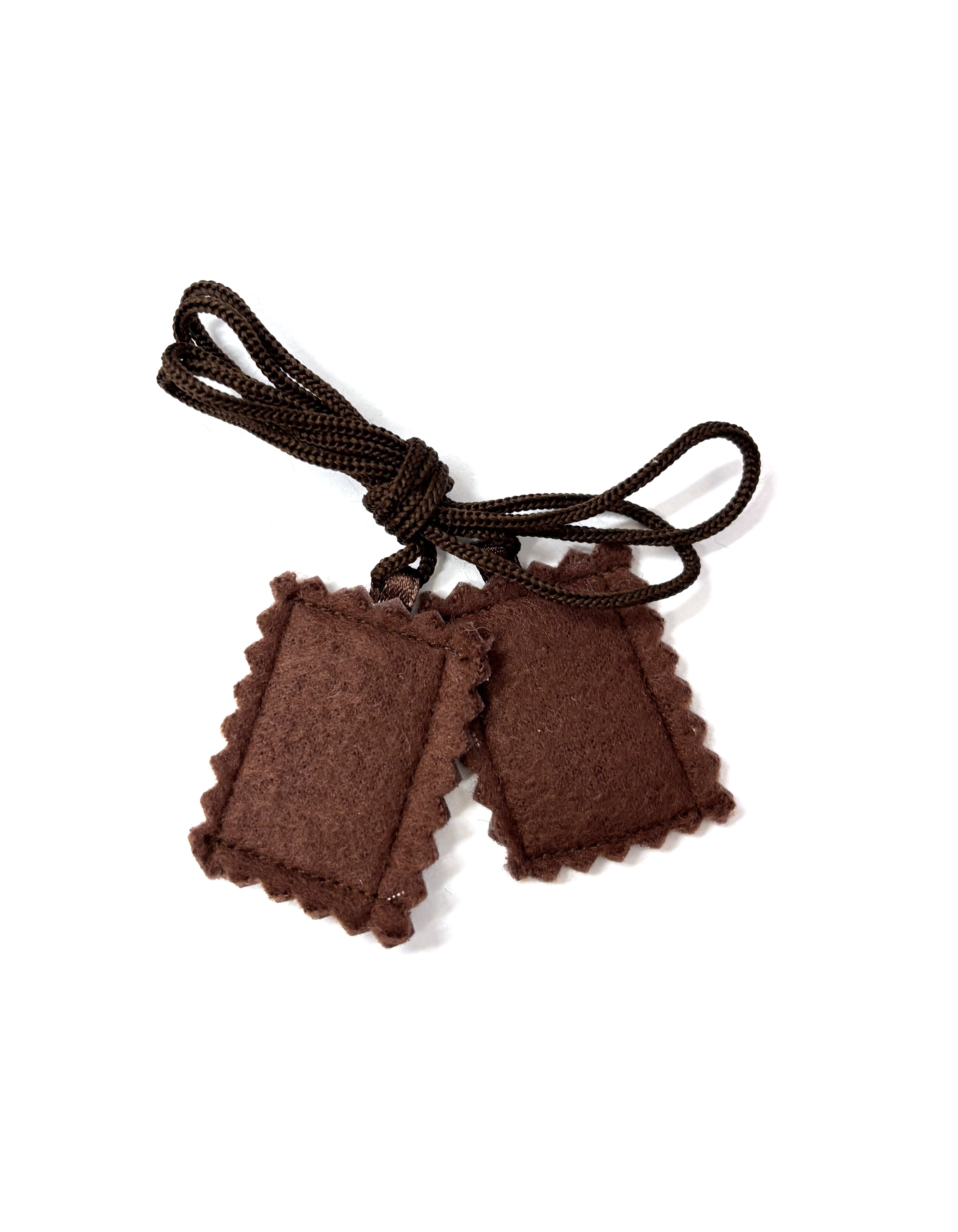 Wool photoengraving scapular of Our Lady of Mt Carmel