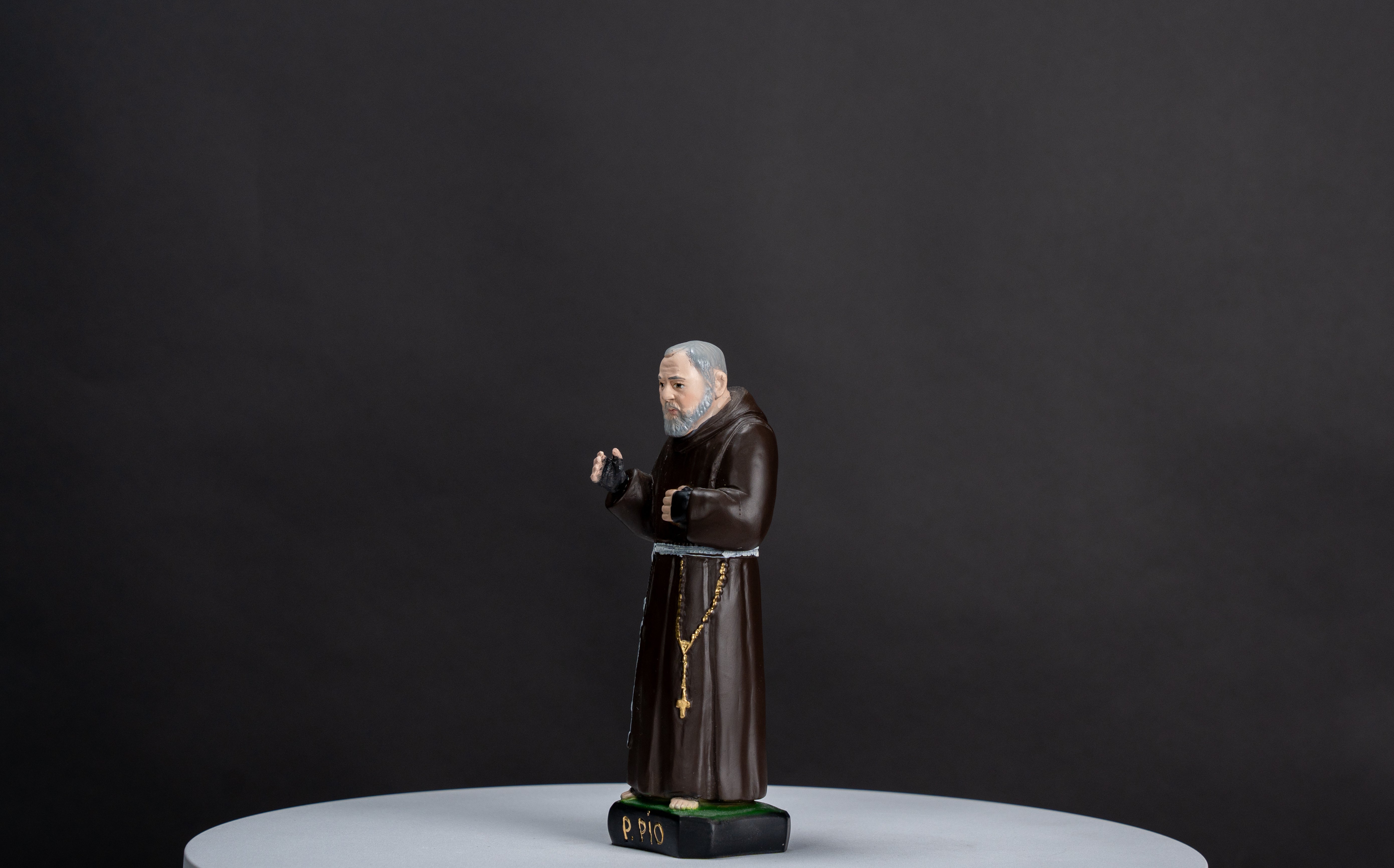 The Faith Gift Shop Saint Father Pio statue - Hand Painted in Italy - Our Tuscany Collection   / San  Padre Pio