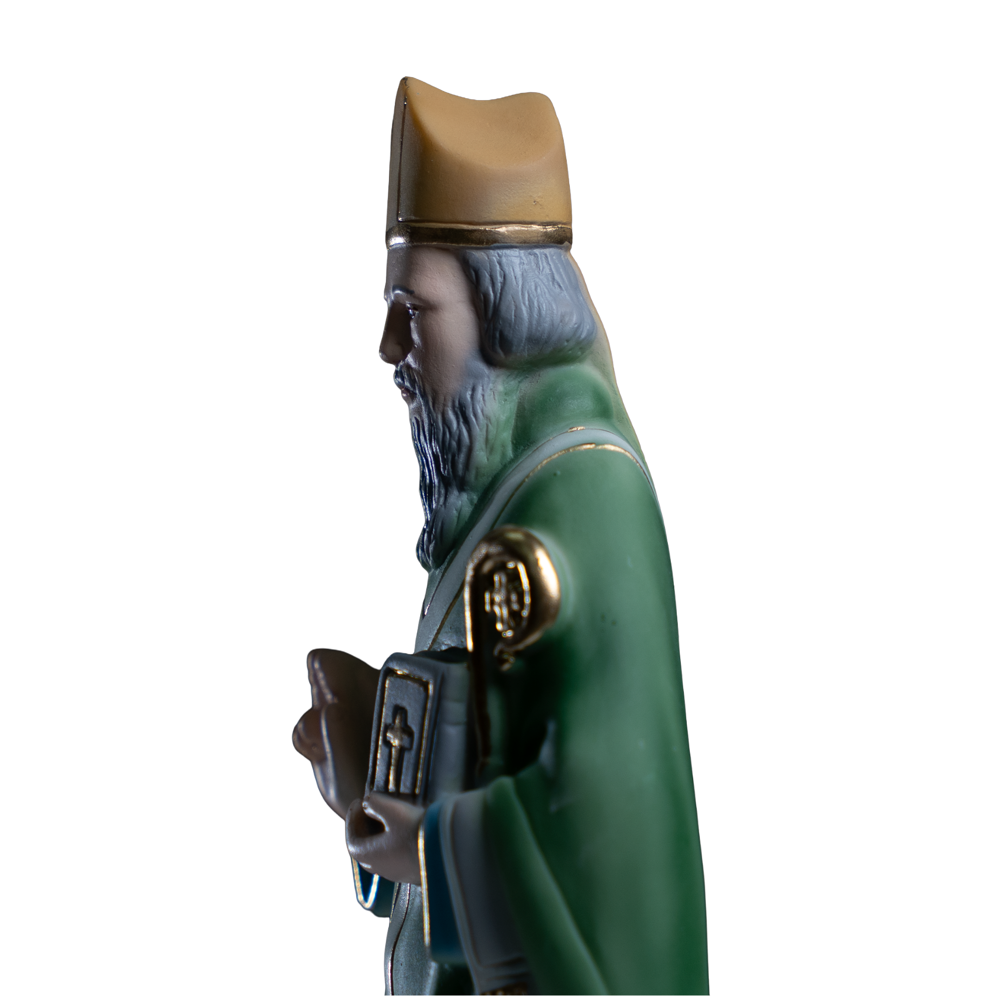 The Faith Gift  Shop Saint Patrick statue - Hand Painted in Italy - Our Tuscany Collection -Estatua de San Patricio
