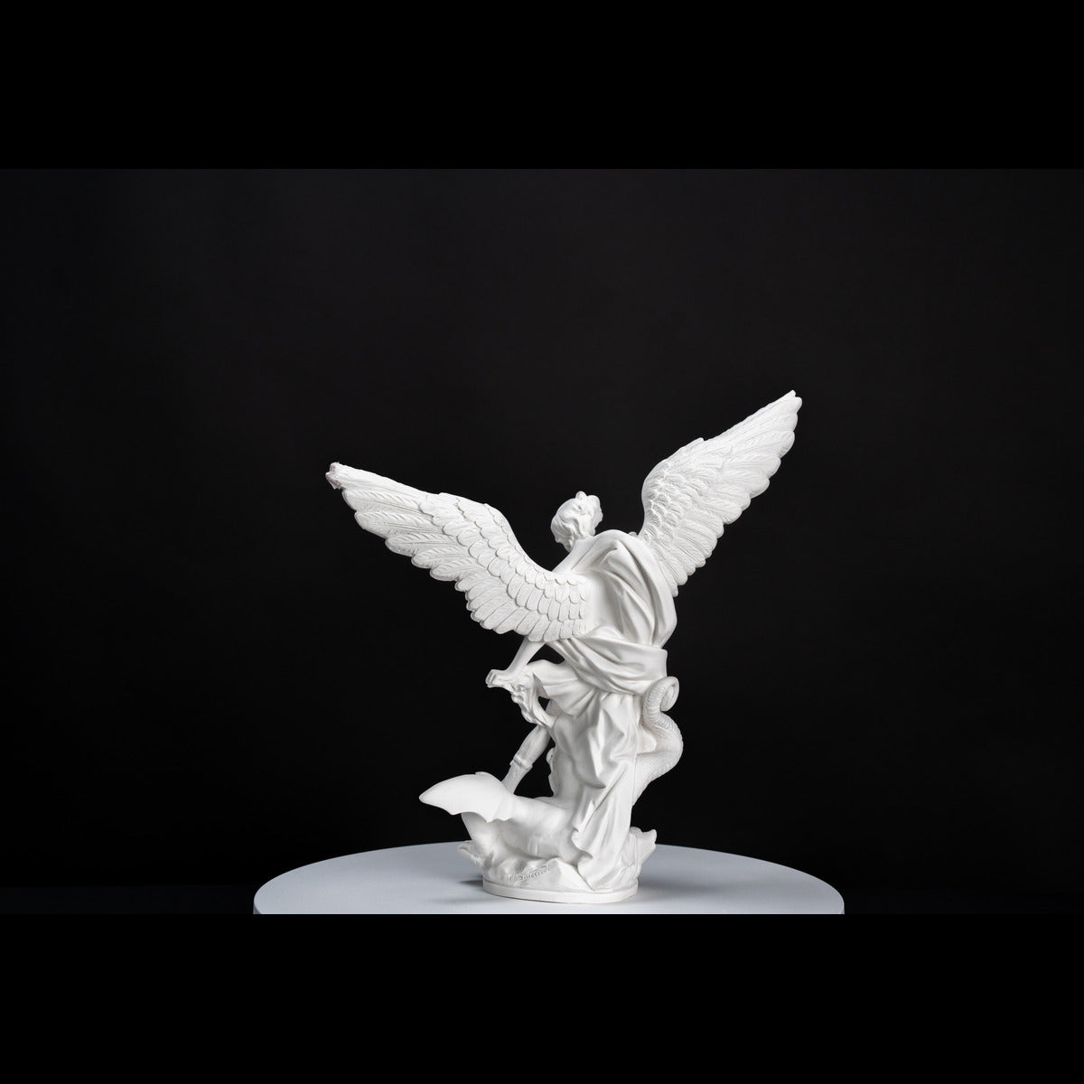 Saint Michael The Archangel White Statue  / San Miguel en Blanco