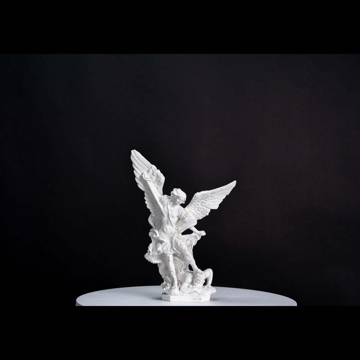 Saint Michael The Archangel White Statue  / San Miguel en Blanco