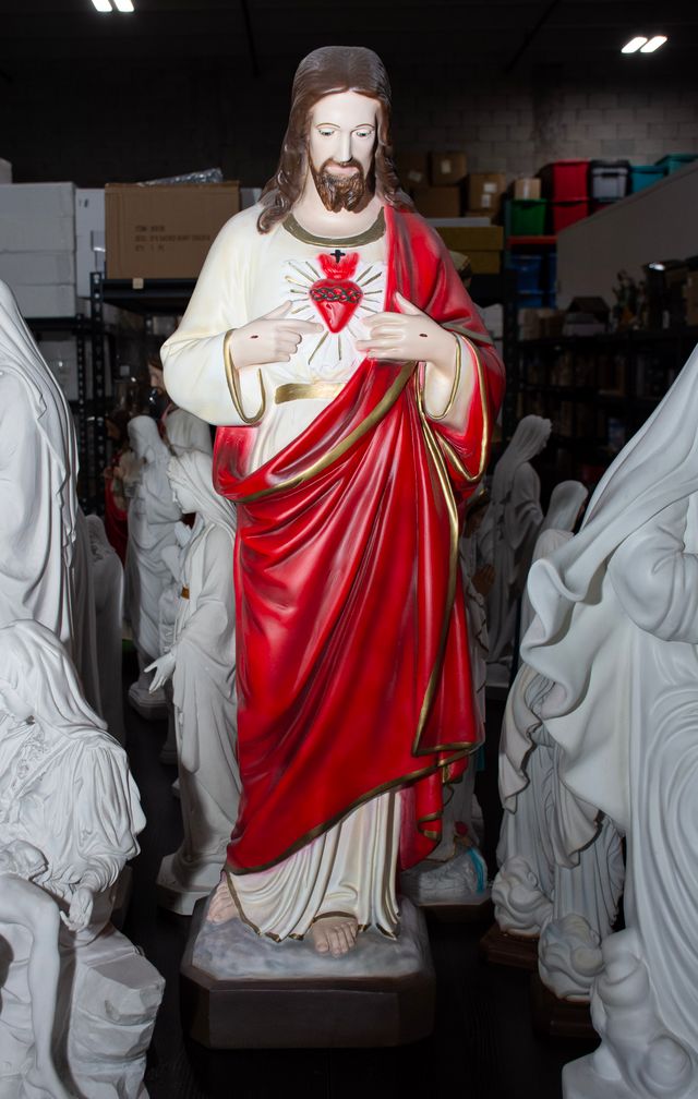 The Faith Gift Shop  Sacred Heart of Jesus statue - Hand Painted in Italy - Our Tuscany Collection - / Sagrado Corazon de Jesus