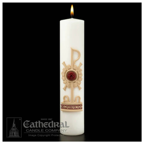 Holy Trinity Christ Candle 3 X 14"