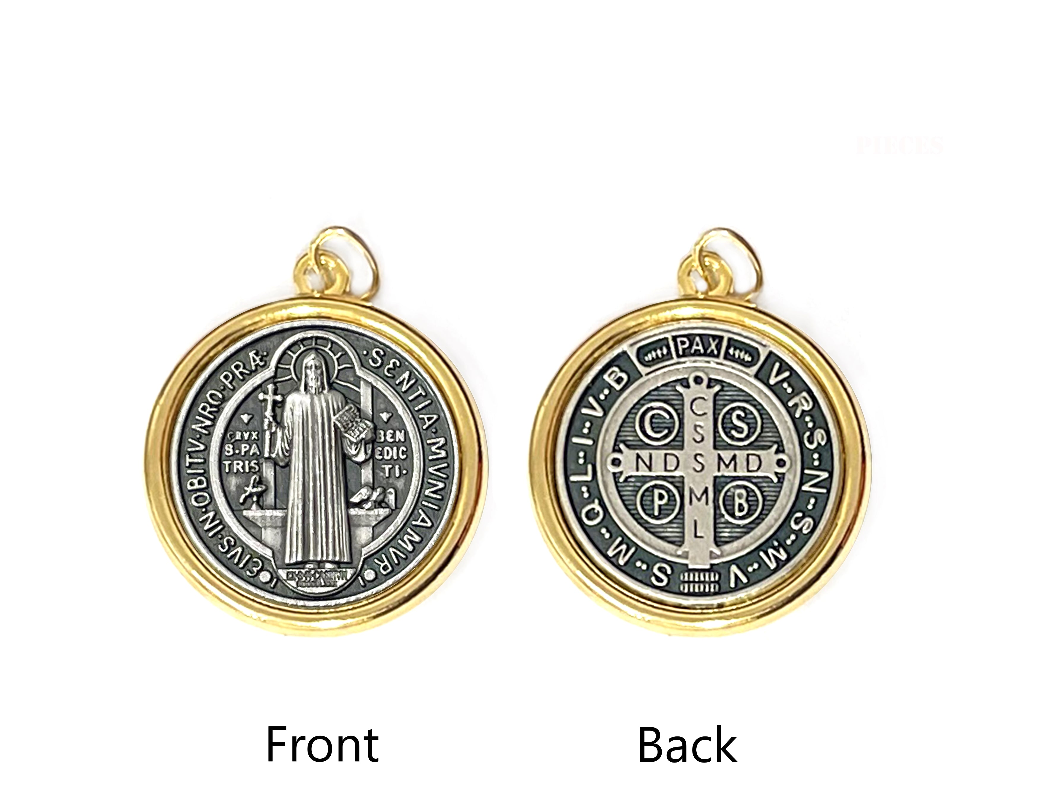 Gold and Silver Saint Benedict Medals