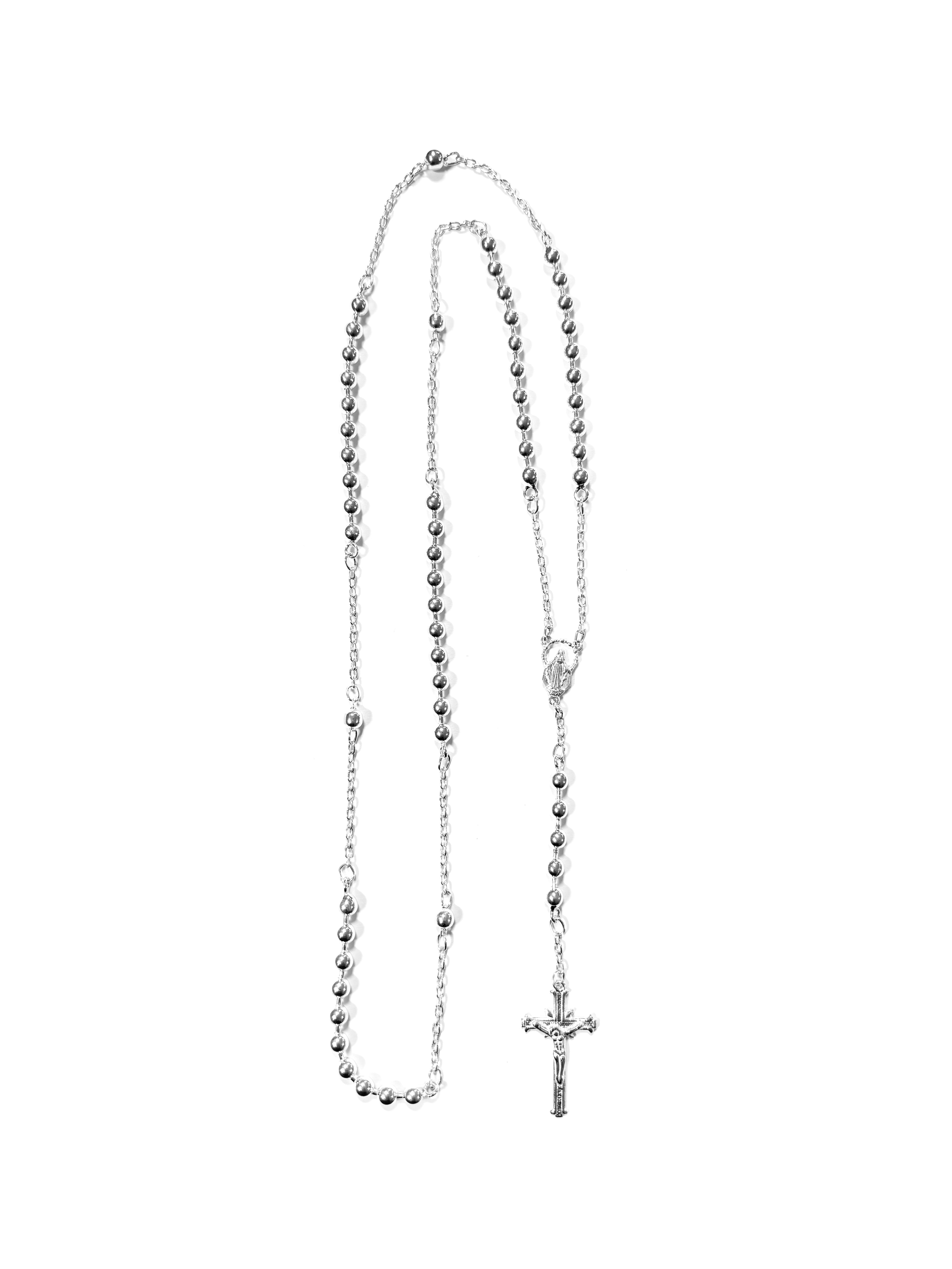 Sterling silver rosary made in Colombia