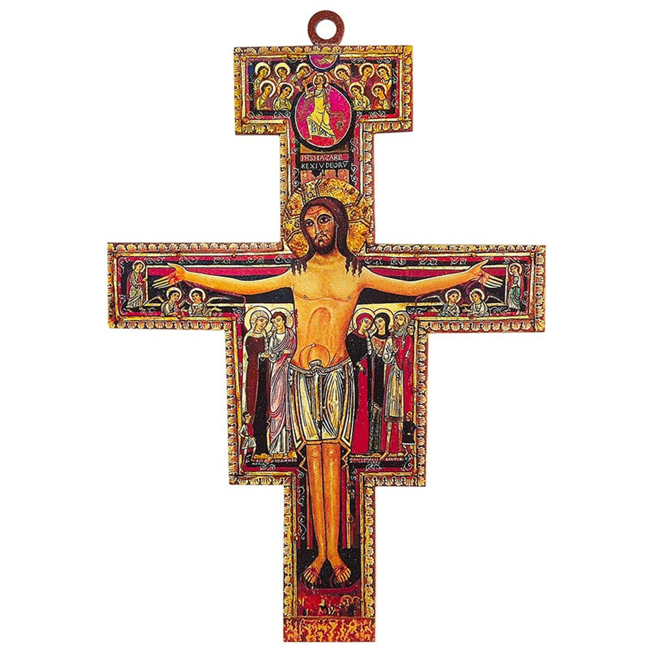 6" H San Damiano Crucifix- Pine / Paper