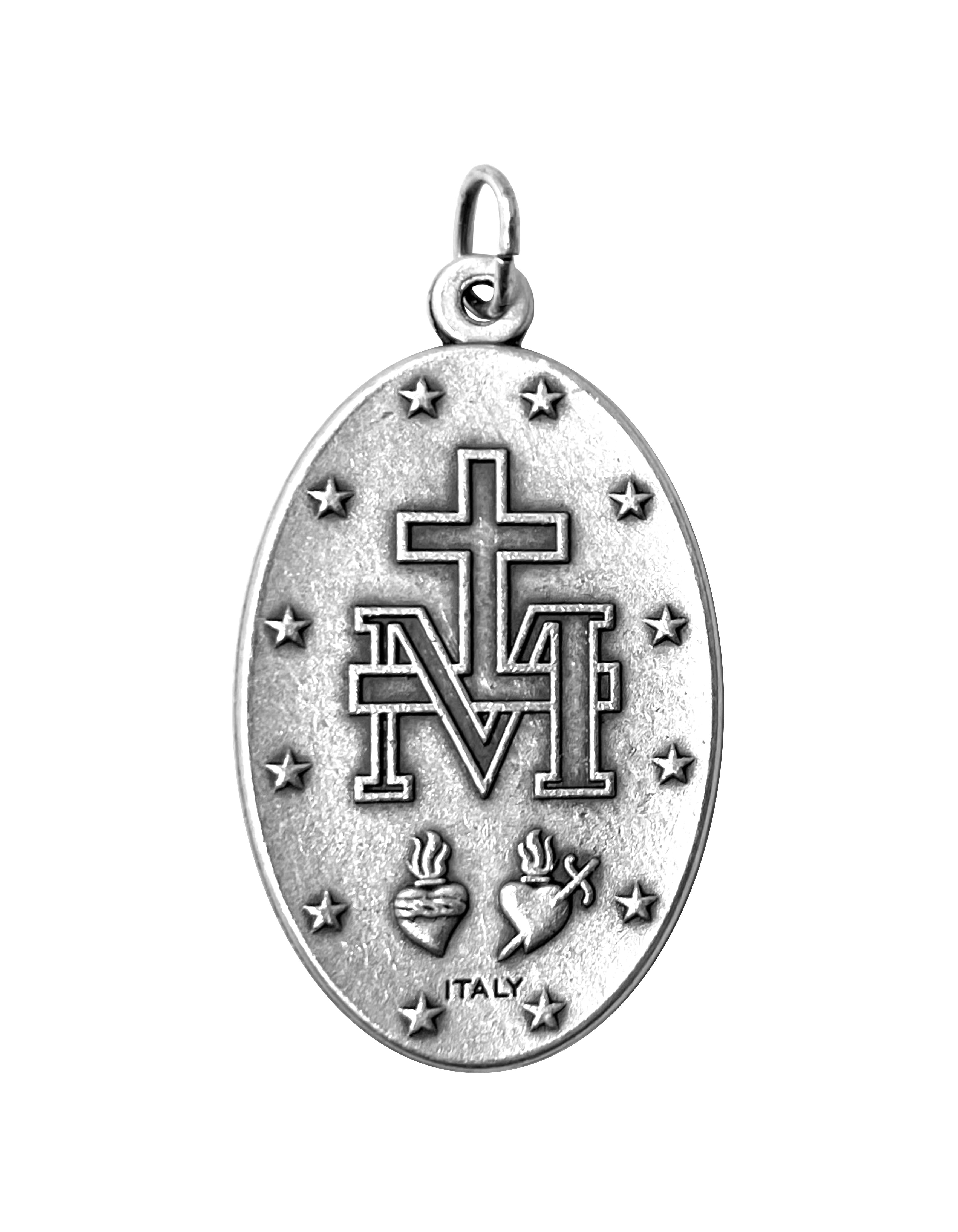 1.4" Blue enamel Our Lady of Grace medal