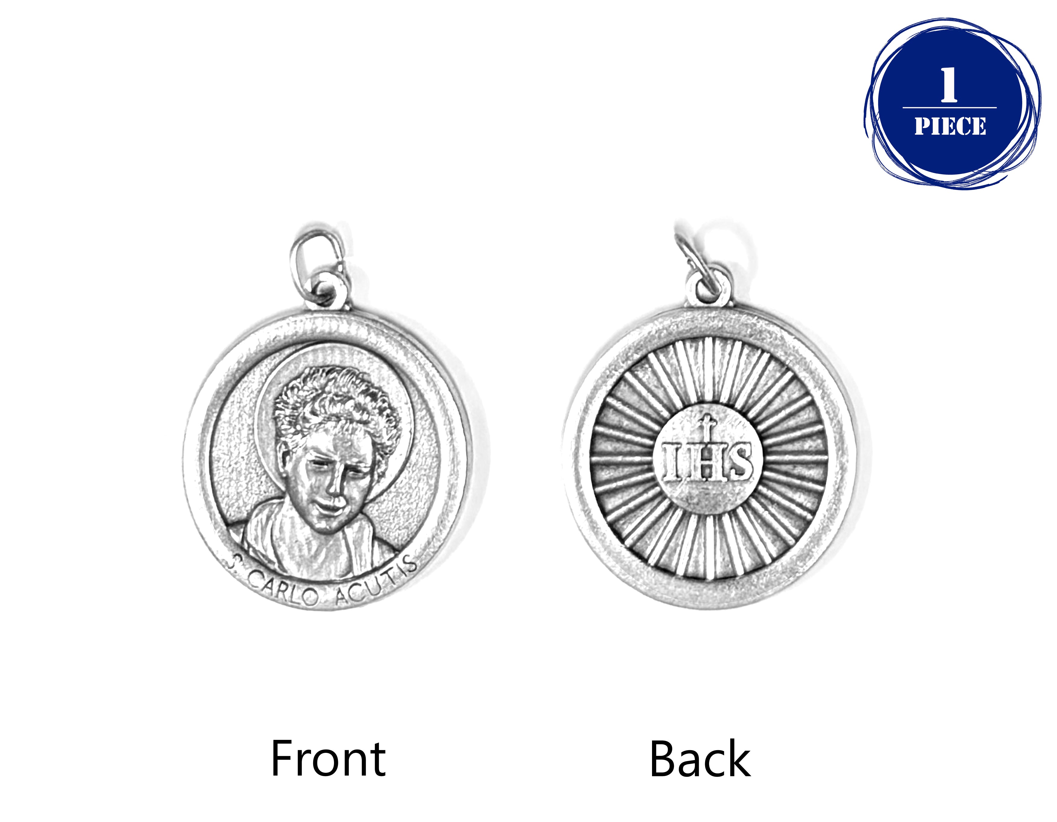 1.3" Saint Carlo Acutis round medal