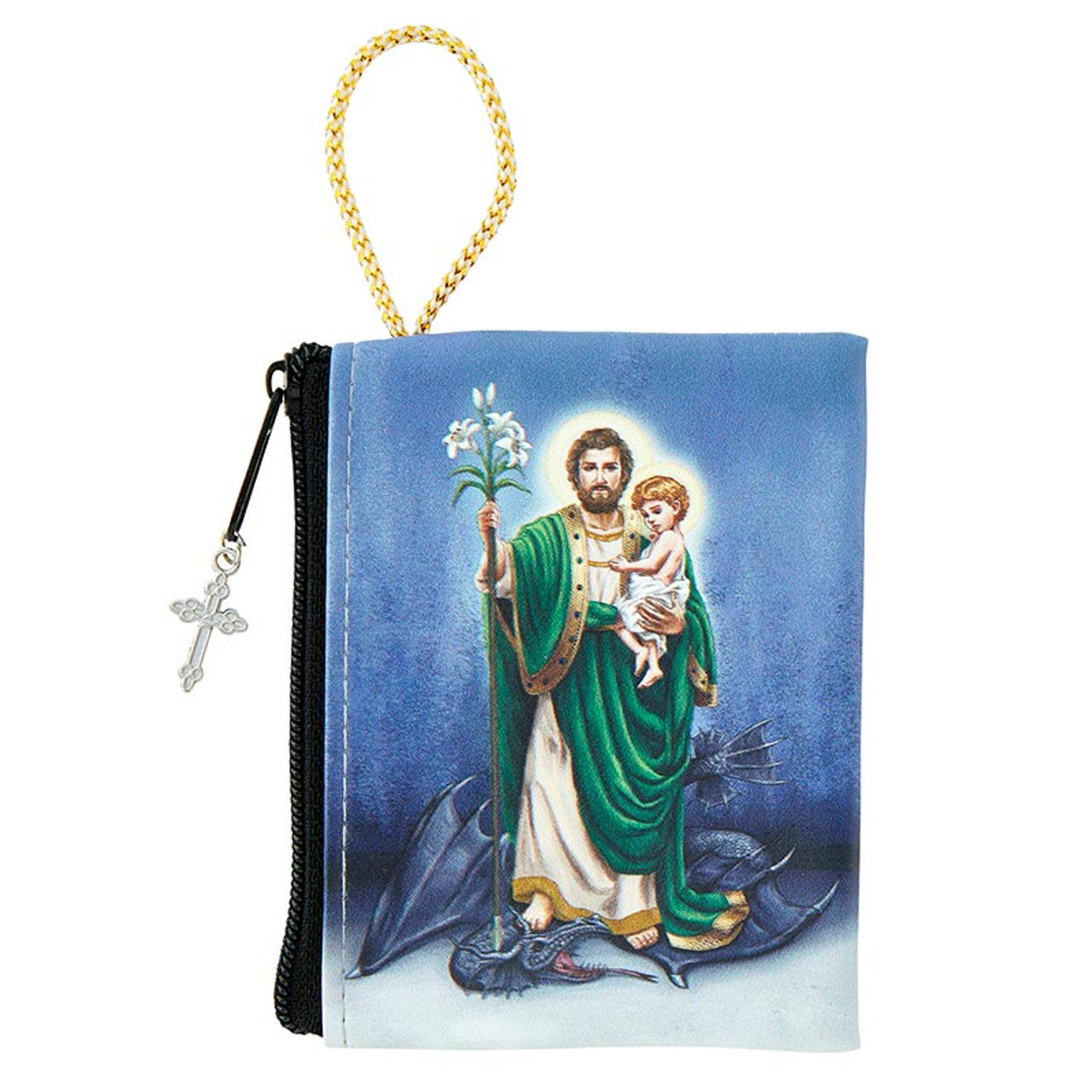 St Joshep of the Rosary Zipper Rosary Case