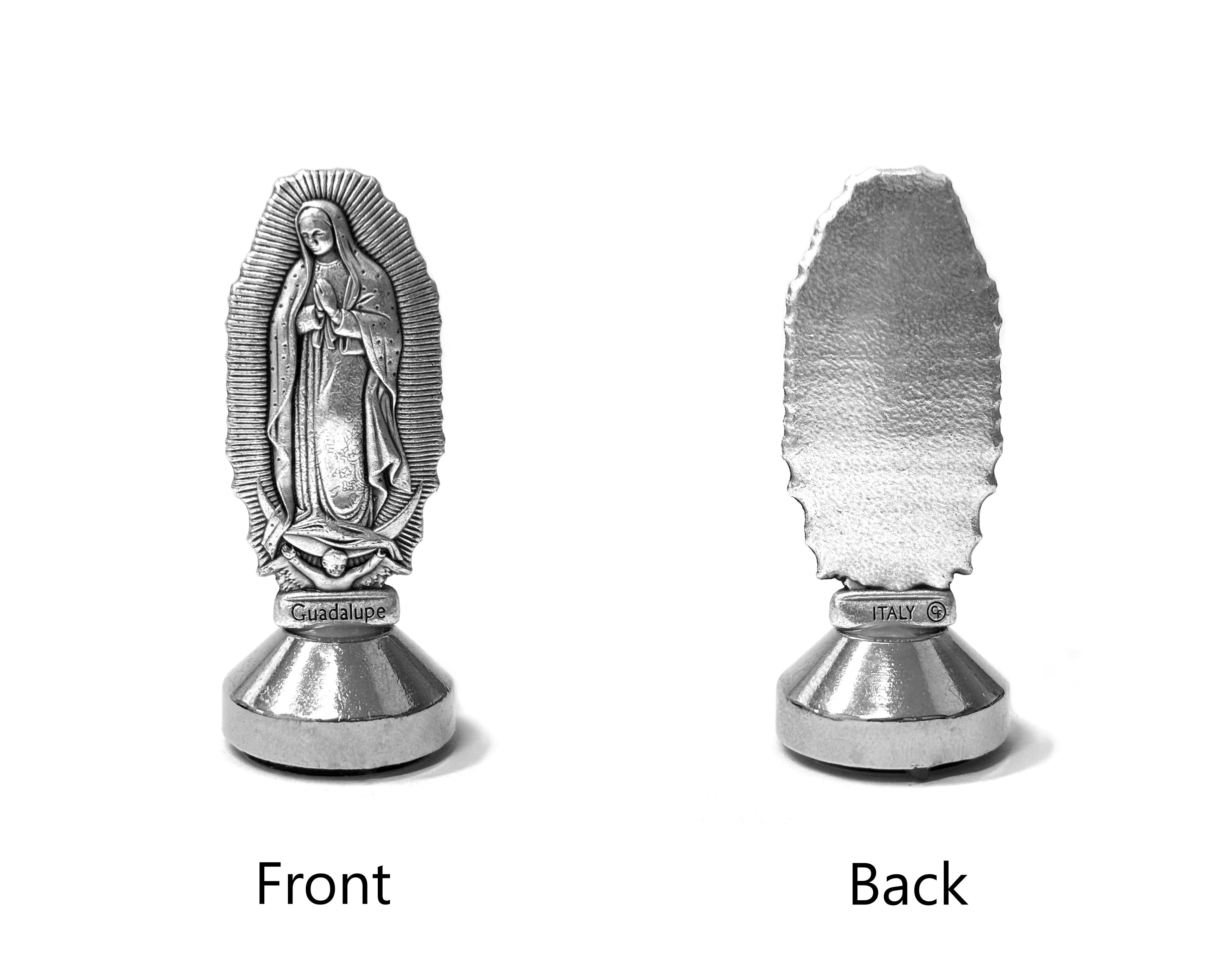 Silver metal mini catholic statues