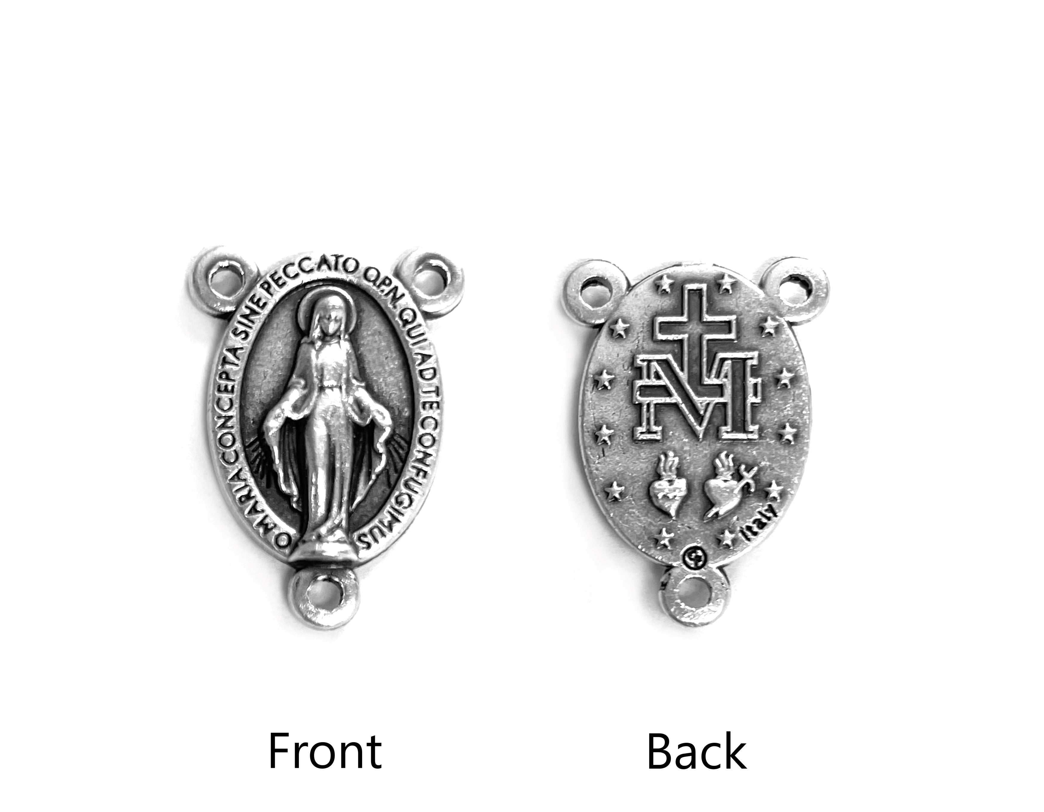 Rosary centerpieces 0.8" x 0.5"