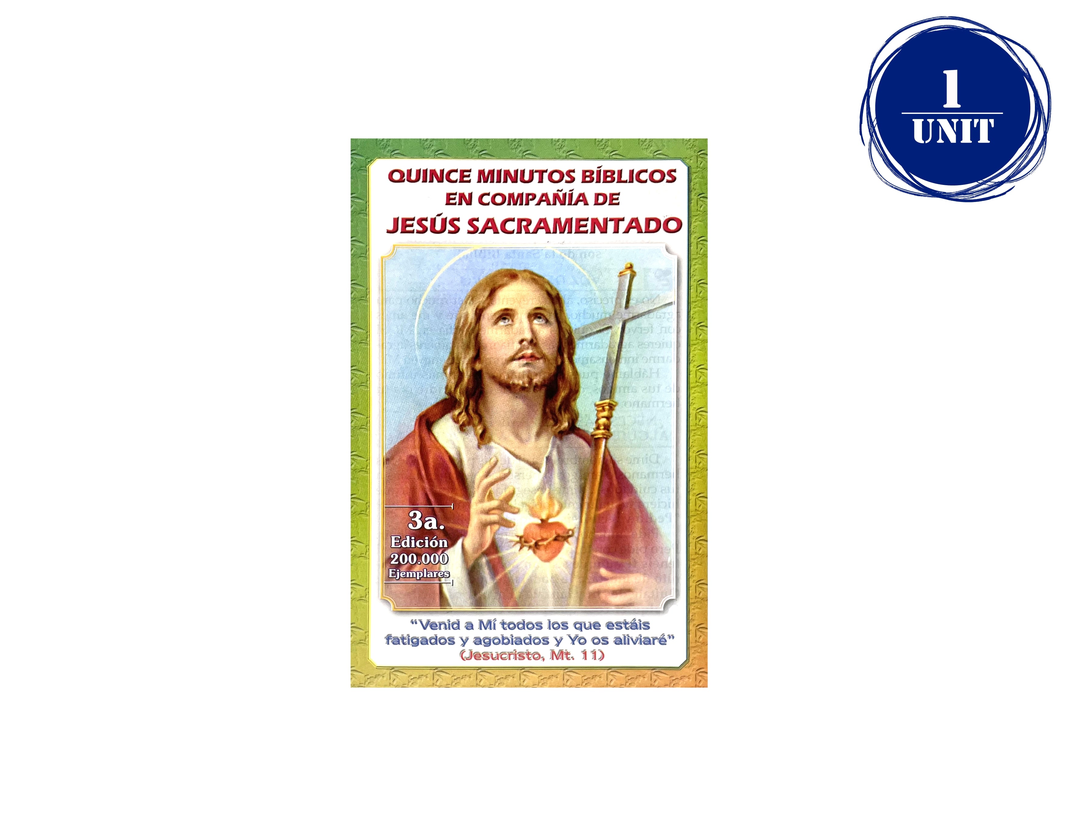 Plegable Quince Minutos Biblicos en compañía de Jesús Sacramentado
