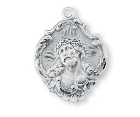 Sterling Silver Fancy Baroque Style "Crown of Thorns" Medal