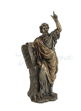 Prophet Moses with the 10 Commandments in Cold Cast Bronze