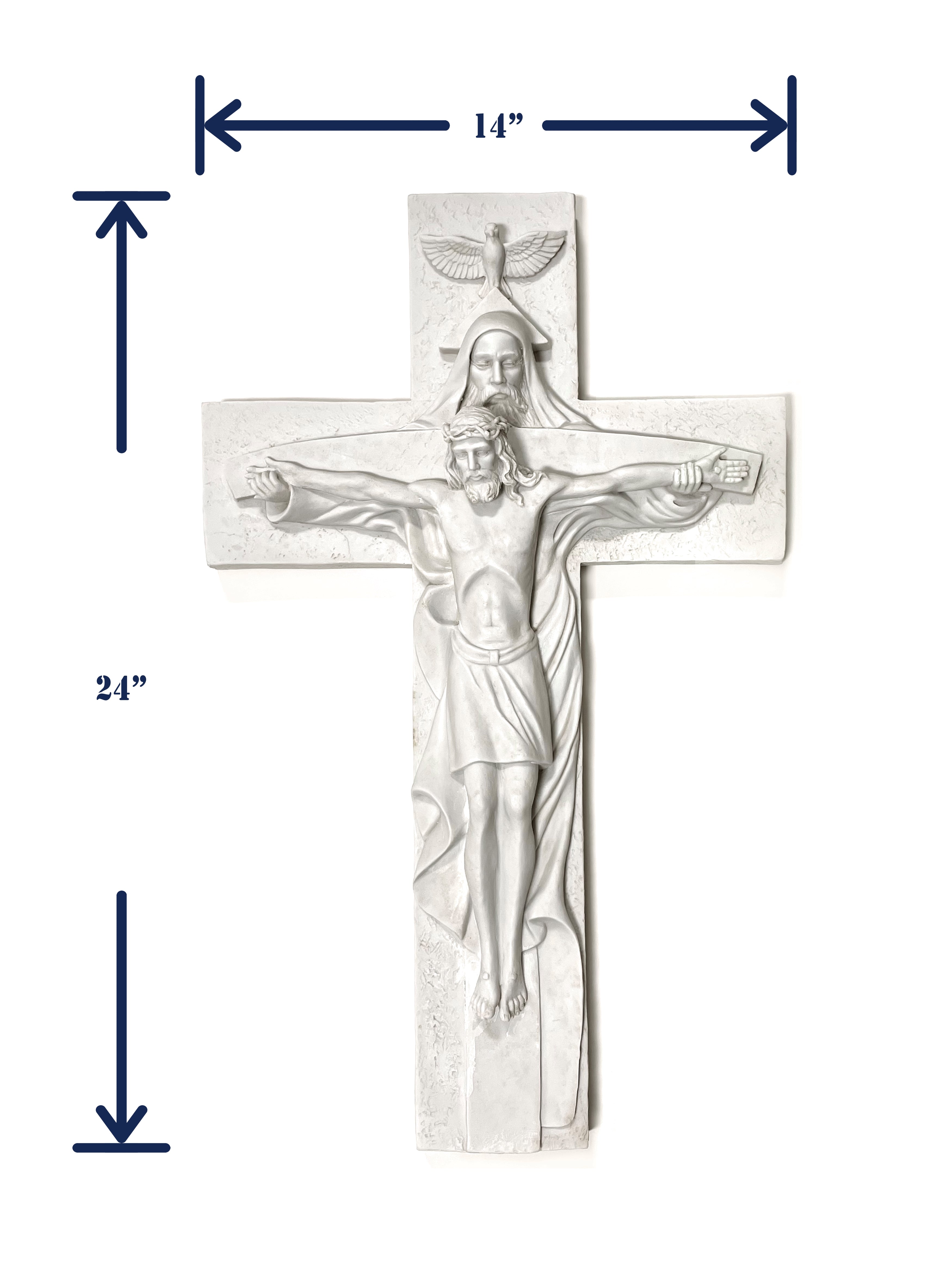 Holy Trinity Crucifix made of resin