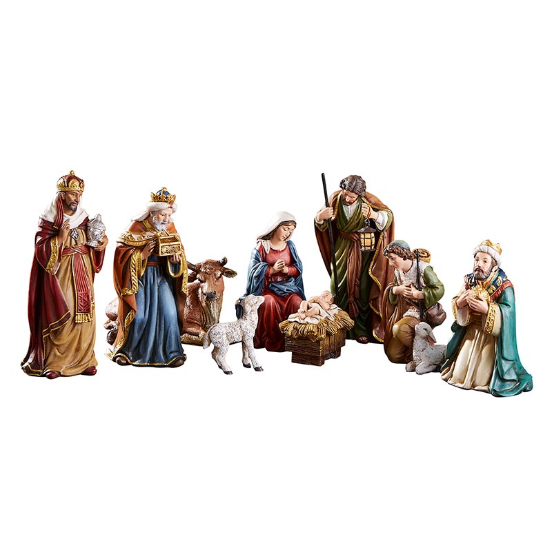 5" Michael Adams 9-pc Nativity Set