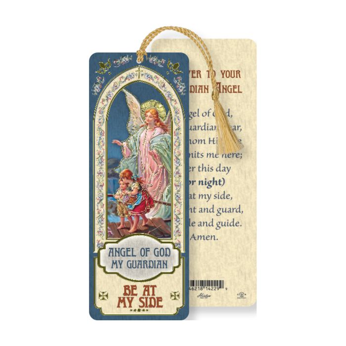 Guardian Angel Bookmark Laminated with Tassel