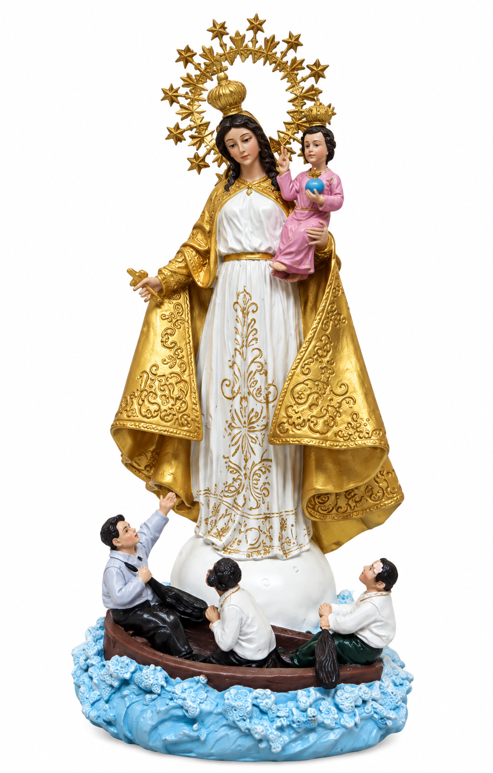 Religious statue of Virgin of Charity 8" height / Virgen de la Caridad del Cobre