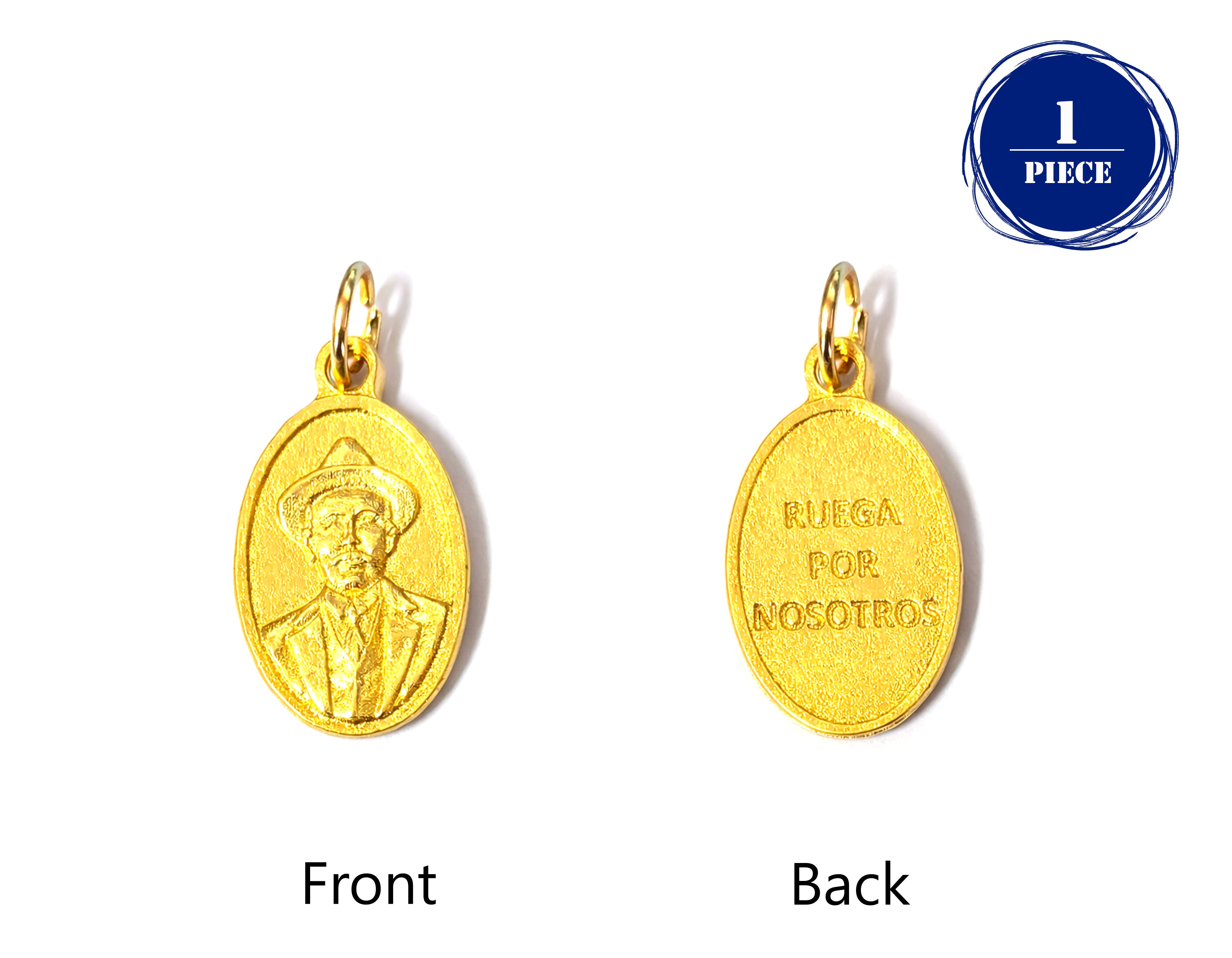 Gold and Silver  oval Saint José Gregorio Hernández Medals