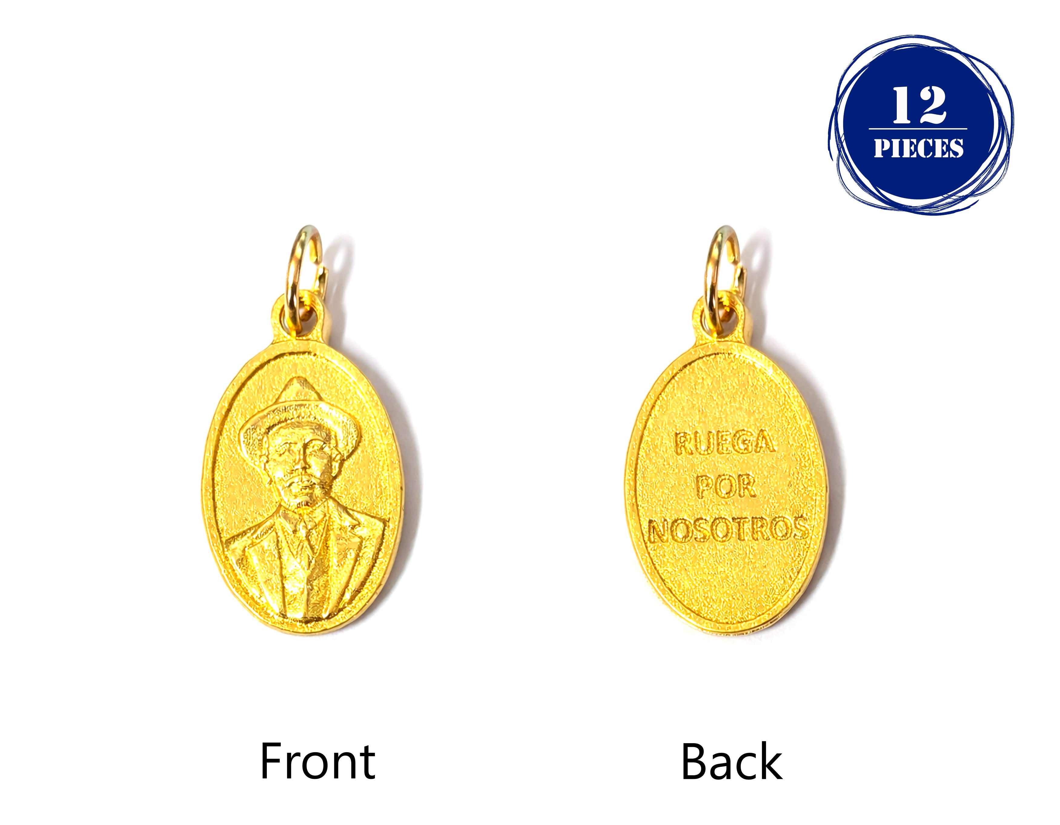 Gold and Silver  oval Saint José Gregorio Hernández Medals