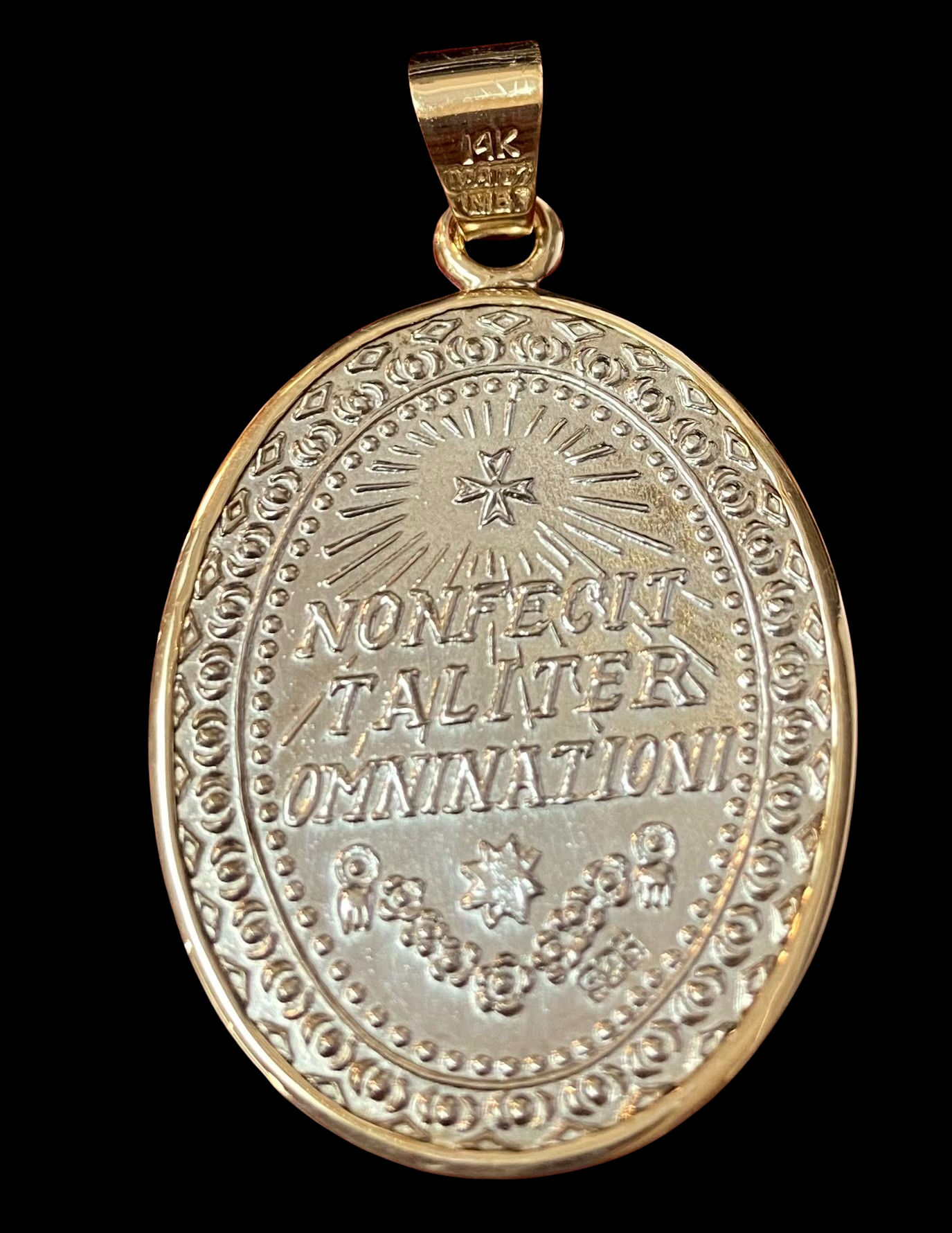 14k Gold Virgen de Guadalupe Large Medal