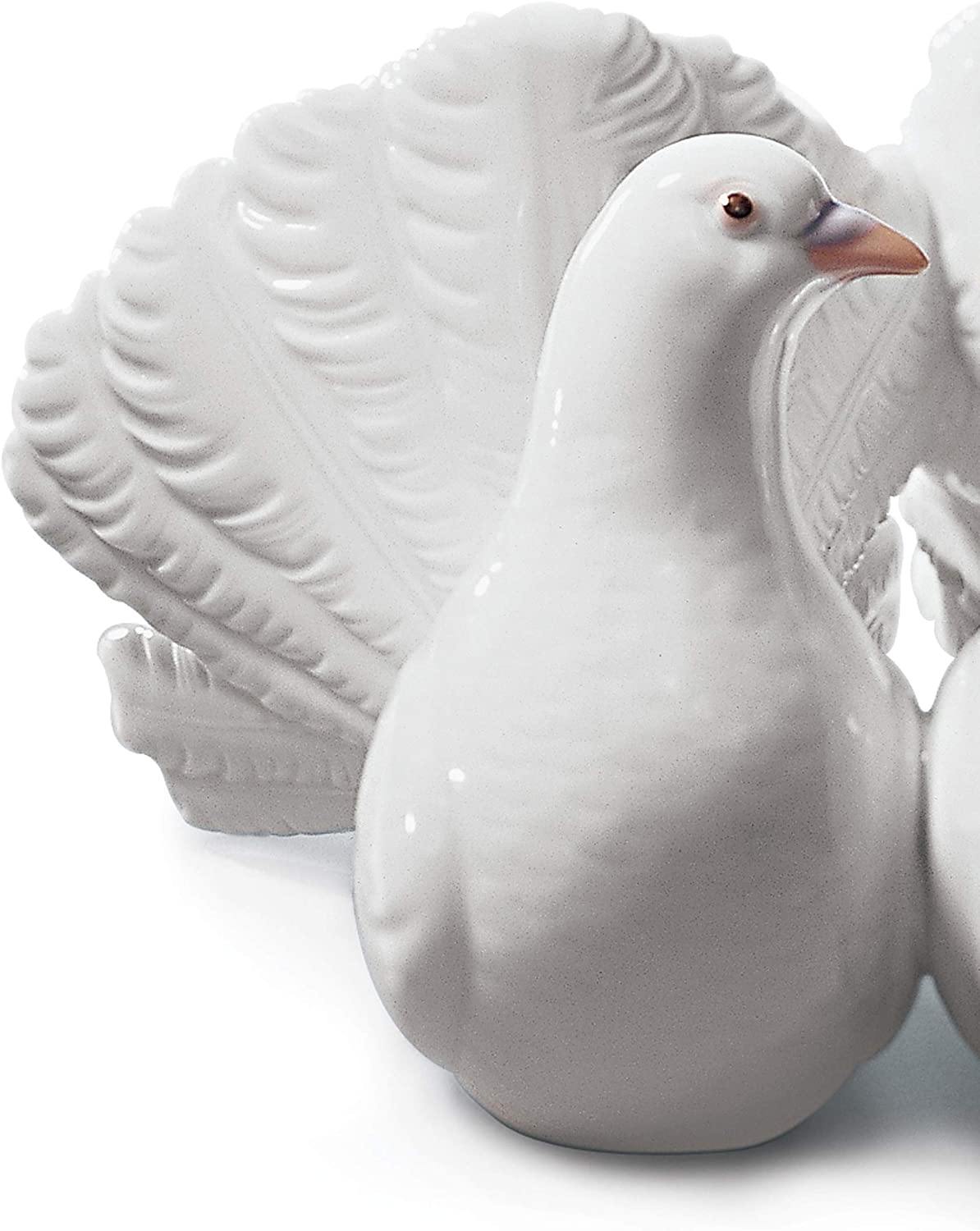 LLADRÓ Couple of Doves Figurine. Porcelain Doves Figure.