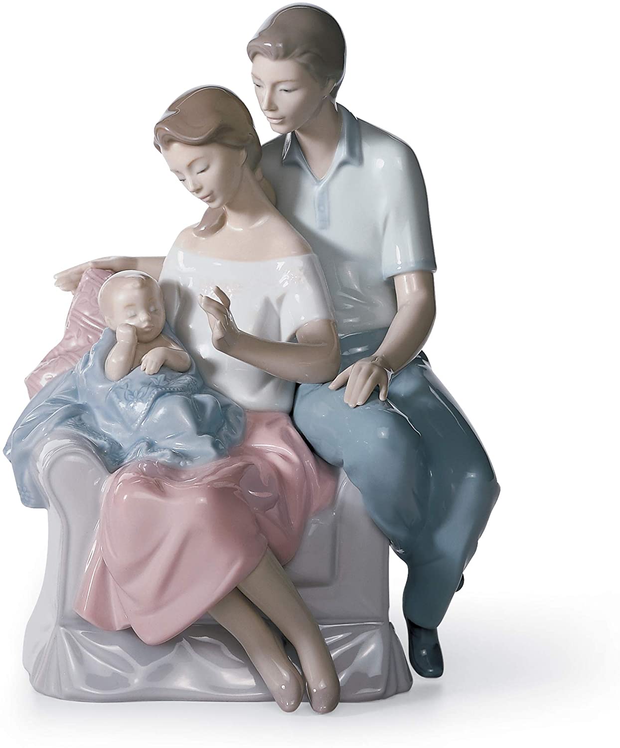 LLADRÓ A Circle of Love Family Figurine. Porcelain Family Figure.