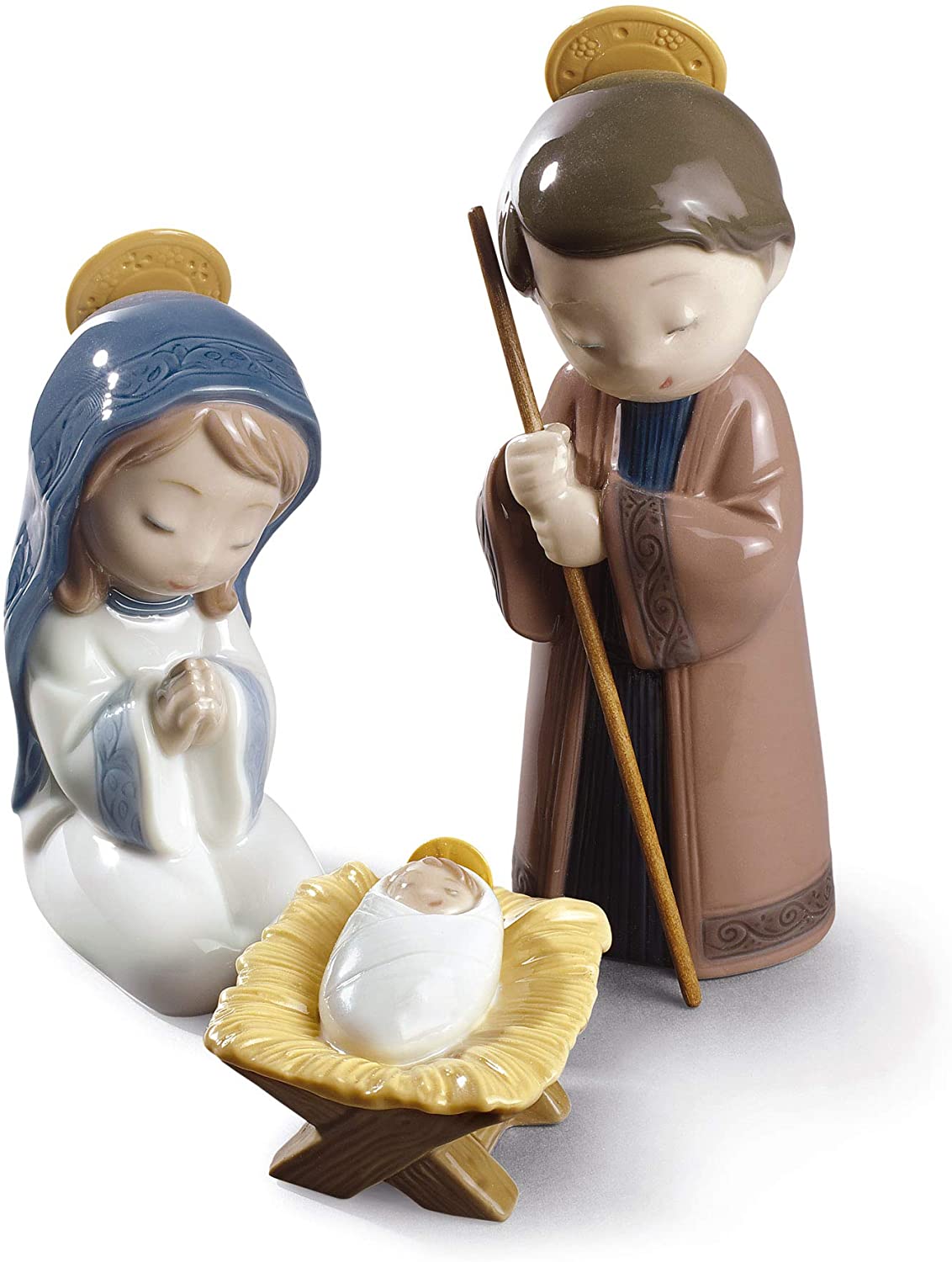 NAO Nativity. Porcelain The Holy Family Figure.